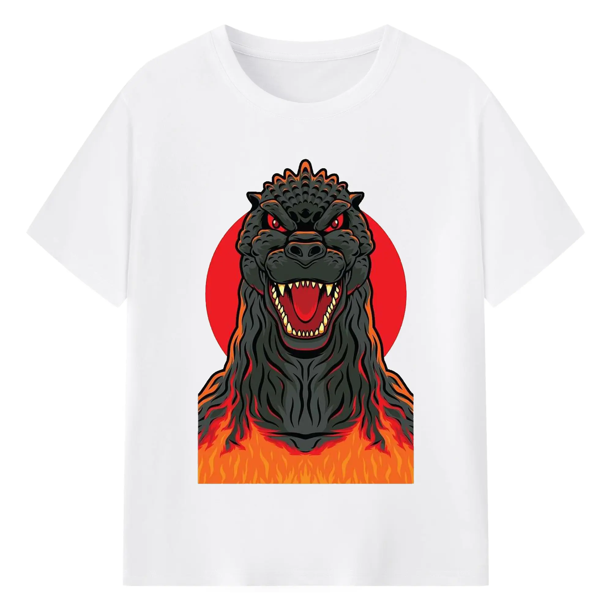 ゴジラ ゴジラ昭和シリーズ - 綿100％ 半袖Tシャツ ・ フロントプリント ・ 快適 通気性 ・ 日常使い 散歩 スポーツ用