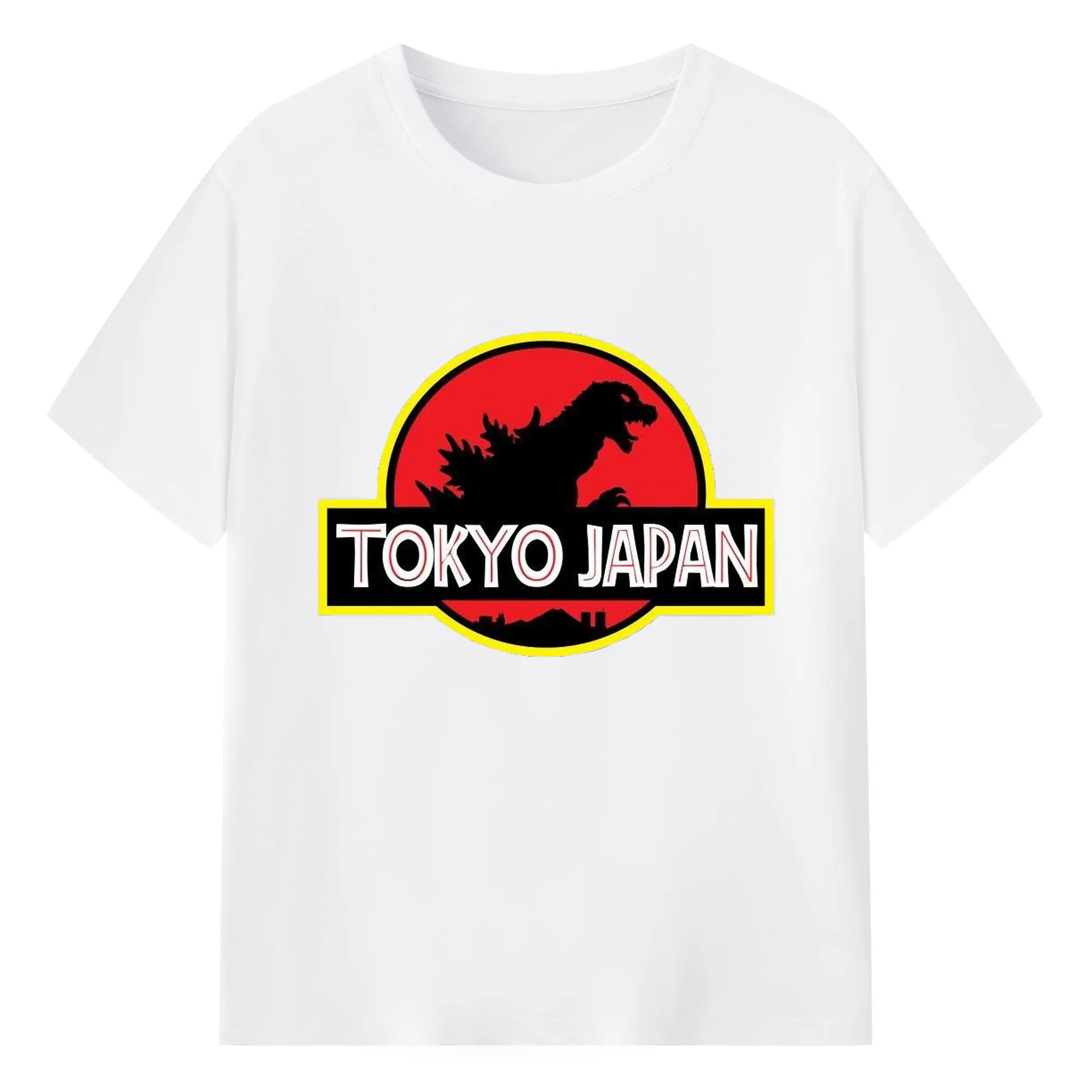 ゴジラ - 綿100％ 半袖Tシャツ ・ フロントプリント ・ 快適 通気性 ・ 日常使い 散歩 スポーツ用