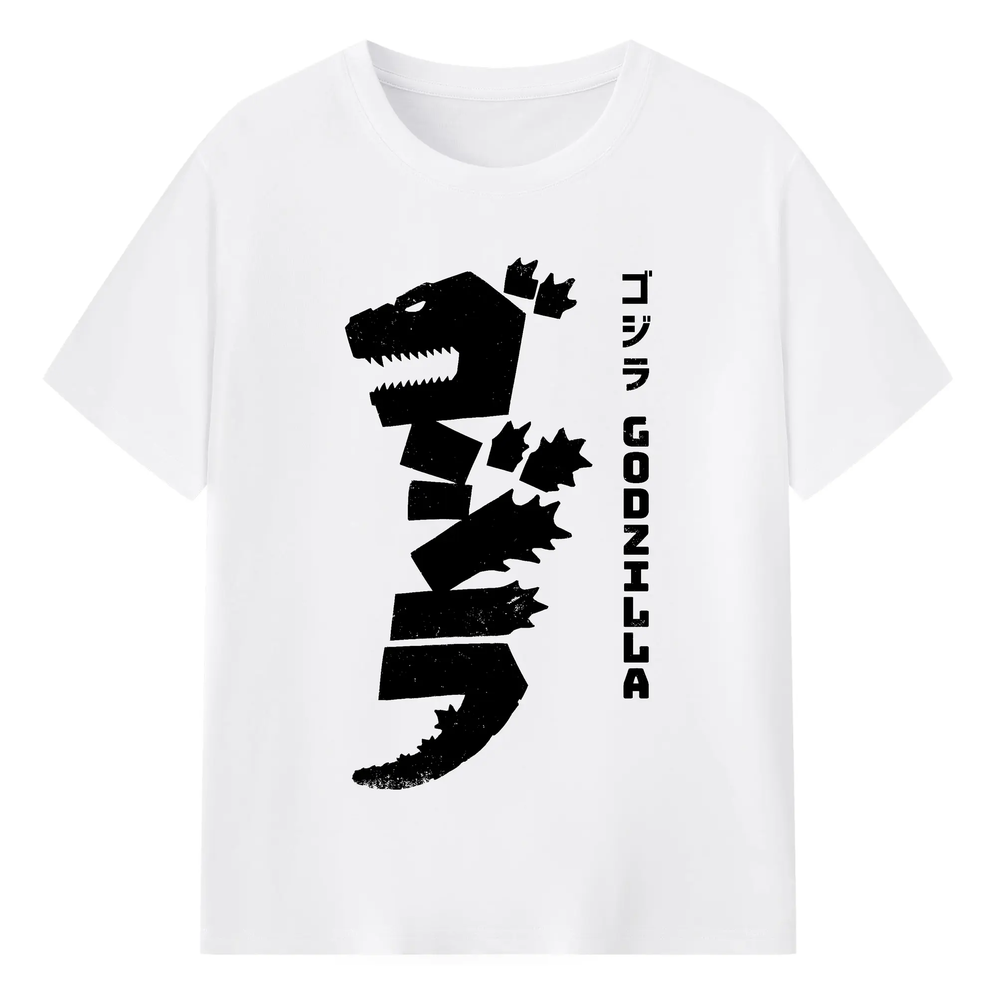 ゴジラ - 綿100％ 半袖Tシャツ ・ フロントプリント ・ 快適 通気性 ・ 日常使い 散歩 スポーツ用