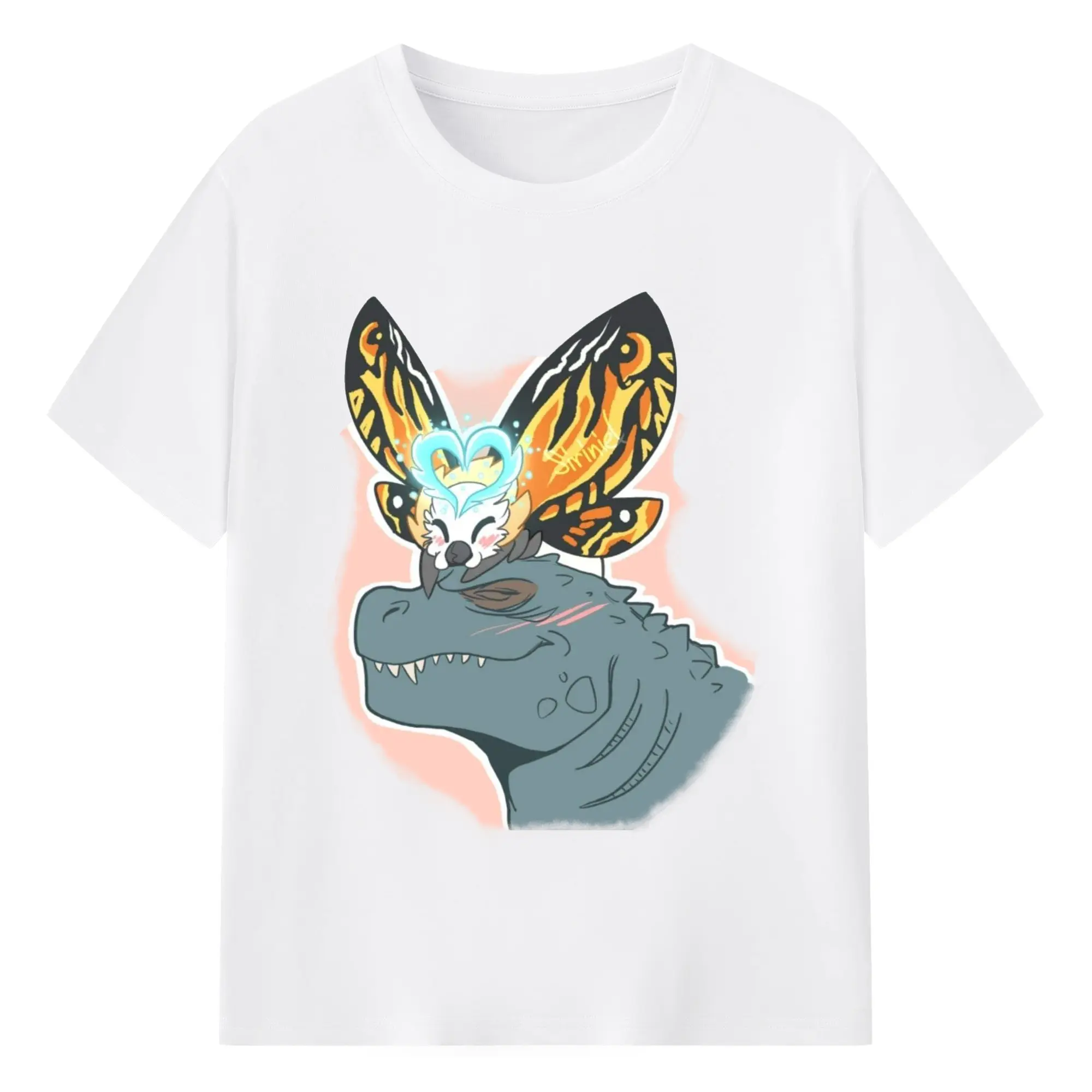 ゴジラとモスラ モスラの羽音 - 綿100％ 半袖Tシャツ ・ フロントプリント ・ 快適 通気性 ・ 日常使い 散歩 スポーツ用