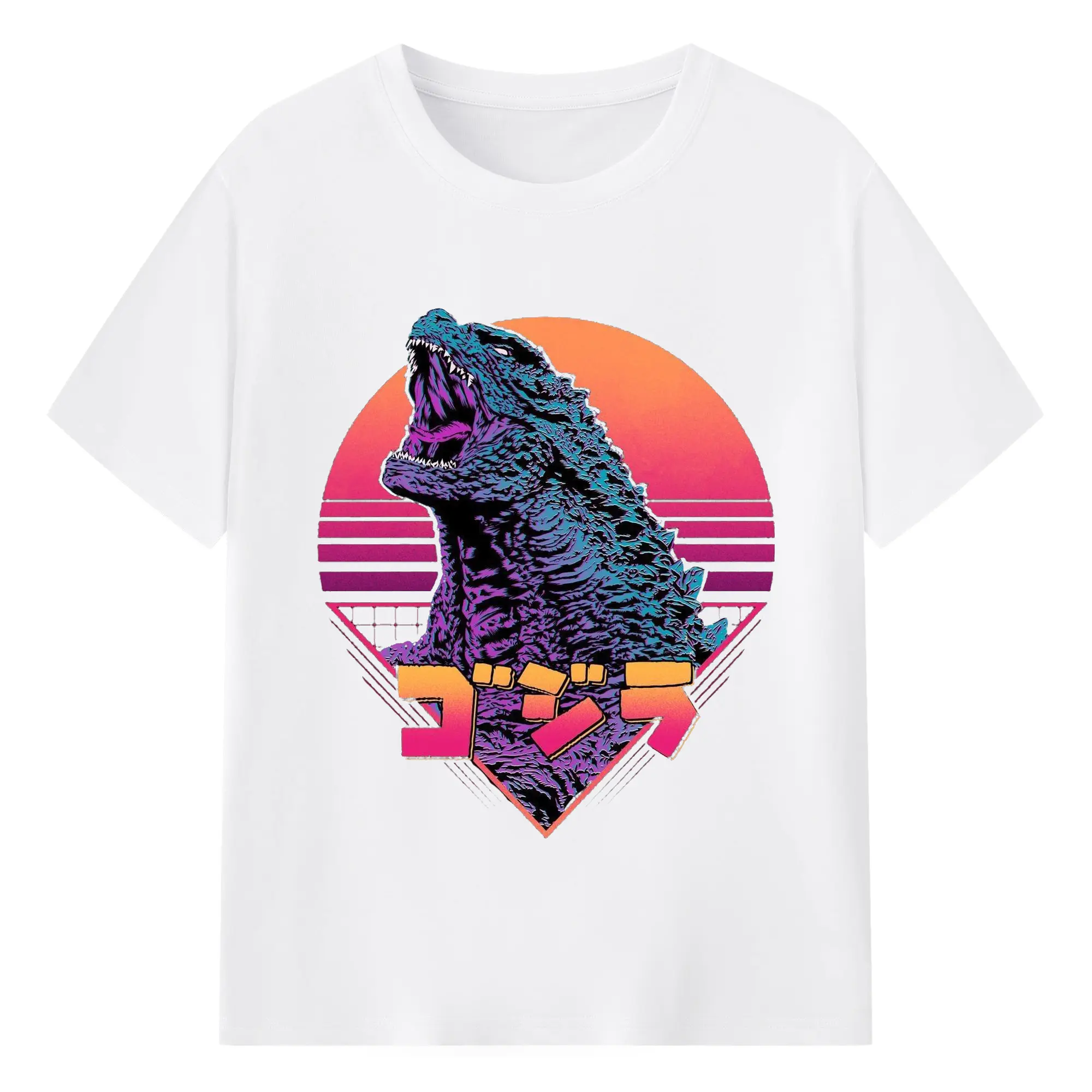 ゴジラ デストロイア - 綿100％ 半袖Tシャツ ・ フロントプリント ・ 快適 通気性 ・ 日常使い 散歩 スポーツ用