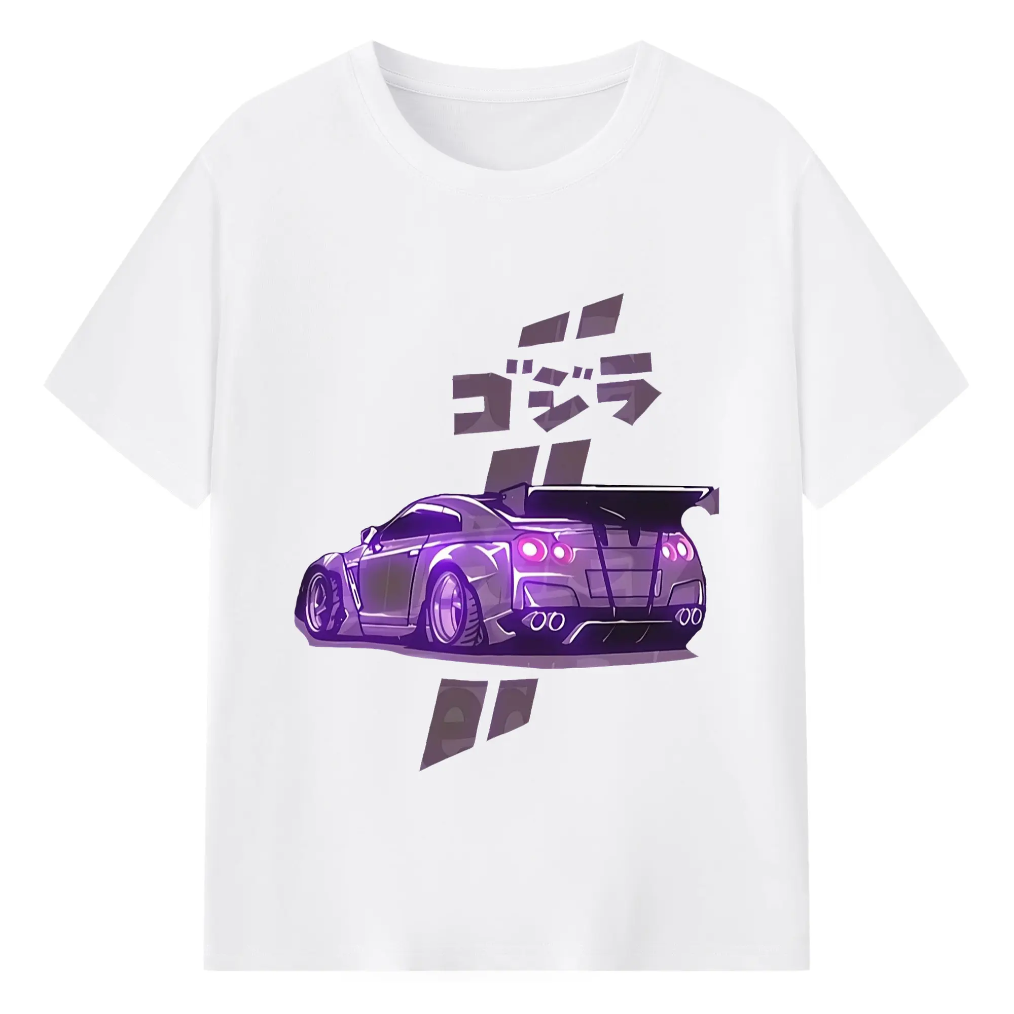 ゴジラ GTRコラボ 日産ゴジラ特別限定 - 綿100％ 半袖Tシャツ ・ フロントプリント ・ 快適 通気性 ・ 日常使い 散歩 スポーツ用