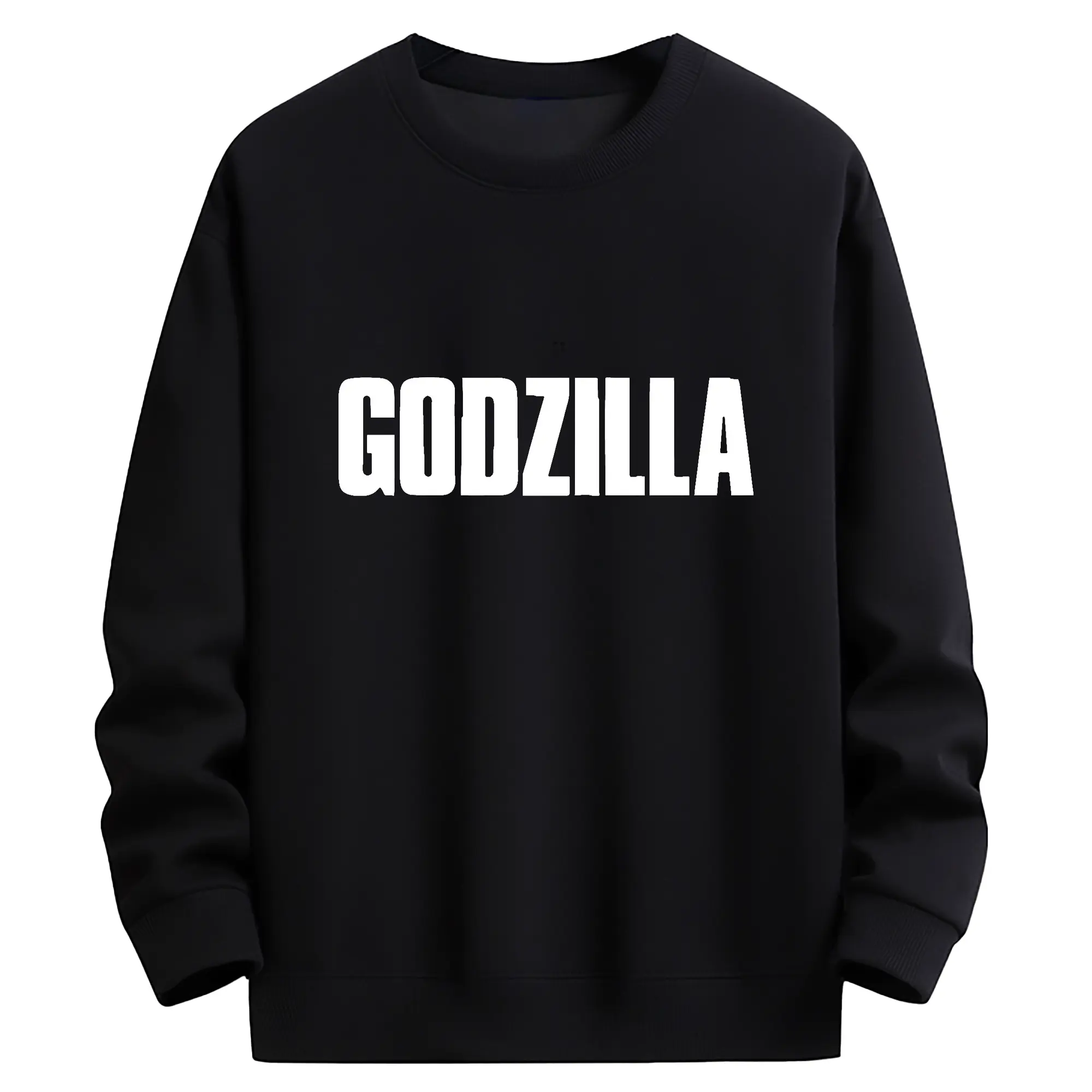 ゴジラ シンプルロゴ - 高品質 クルーネック スウェット ・ コットン59％ ポリエステル41％ ・ ユニセックス 長袖 トレーナー ・ カジュアル デイリー スポーツ 散歩用