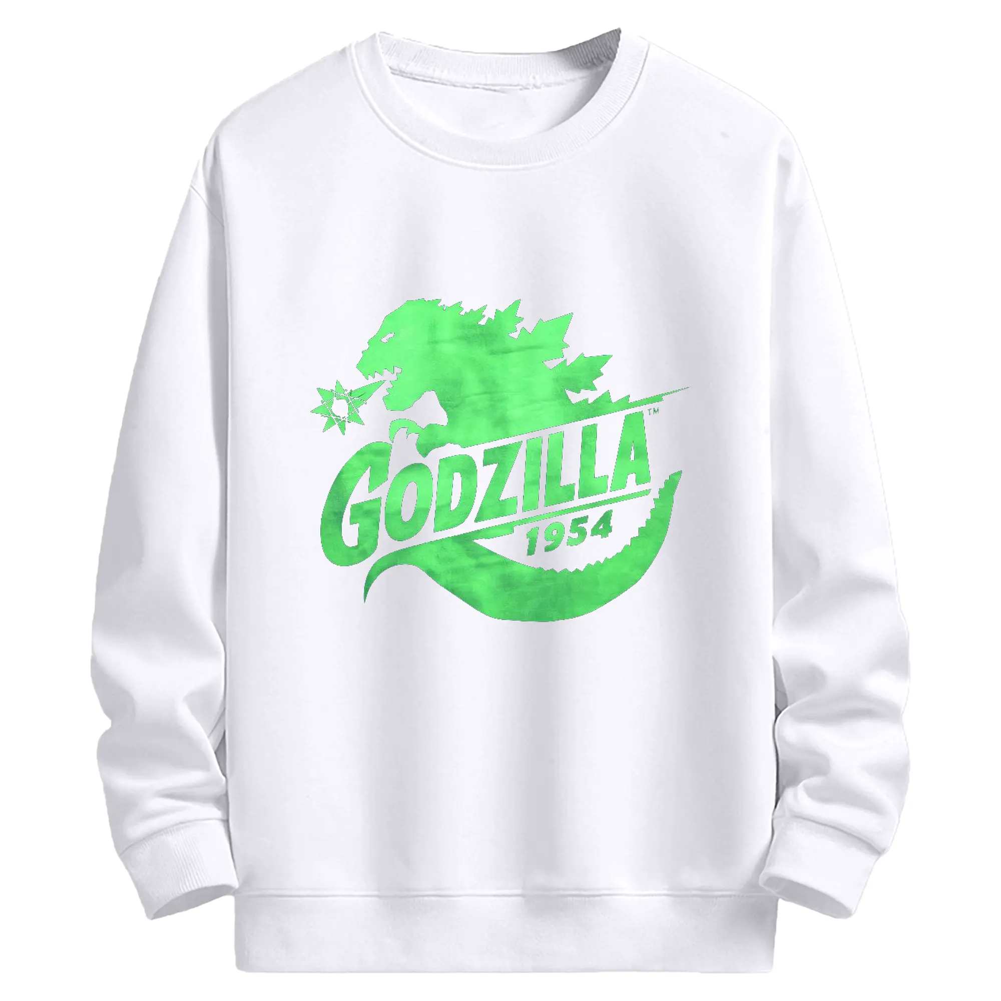 ゴジラ シンプルロゴ - 高品質 クルーネック スウェット ・ コットン59％ ポリエステル41％ ・ ユニセックス 長袖 トレーナー ・ カジュアル デイリー スポーツ 散歩用