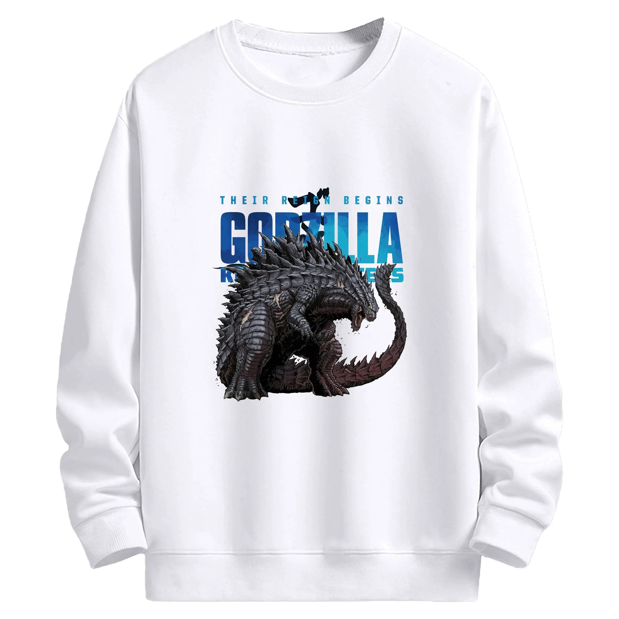 ゴジラ マイナス・ワンシン・ゴジラ - 高品質 クルーネック スウェット ・ コットン59％ ポリエステル41％ ・ ユニセックス 長袖 トレーナー ・ カジュアル デイリー スポーツ 散歩用