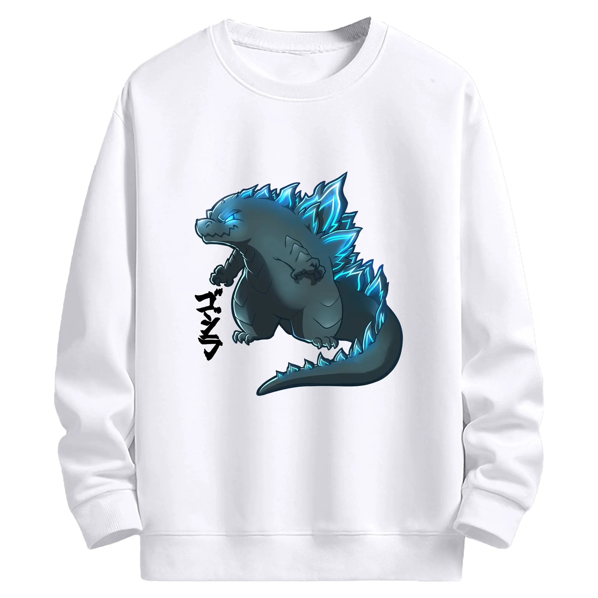 ゴジラ　デストロイア - 高品質 クルーネック スウェット ・ コットン59％ ポリエステル41％ ・ ユニセックス 長袖 トレーナー ・ カジュアル デイリー スポーツ 散歩用