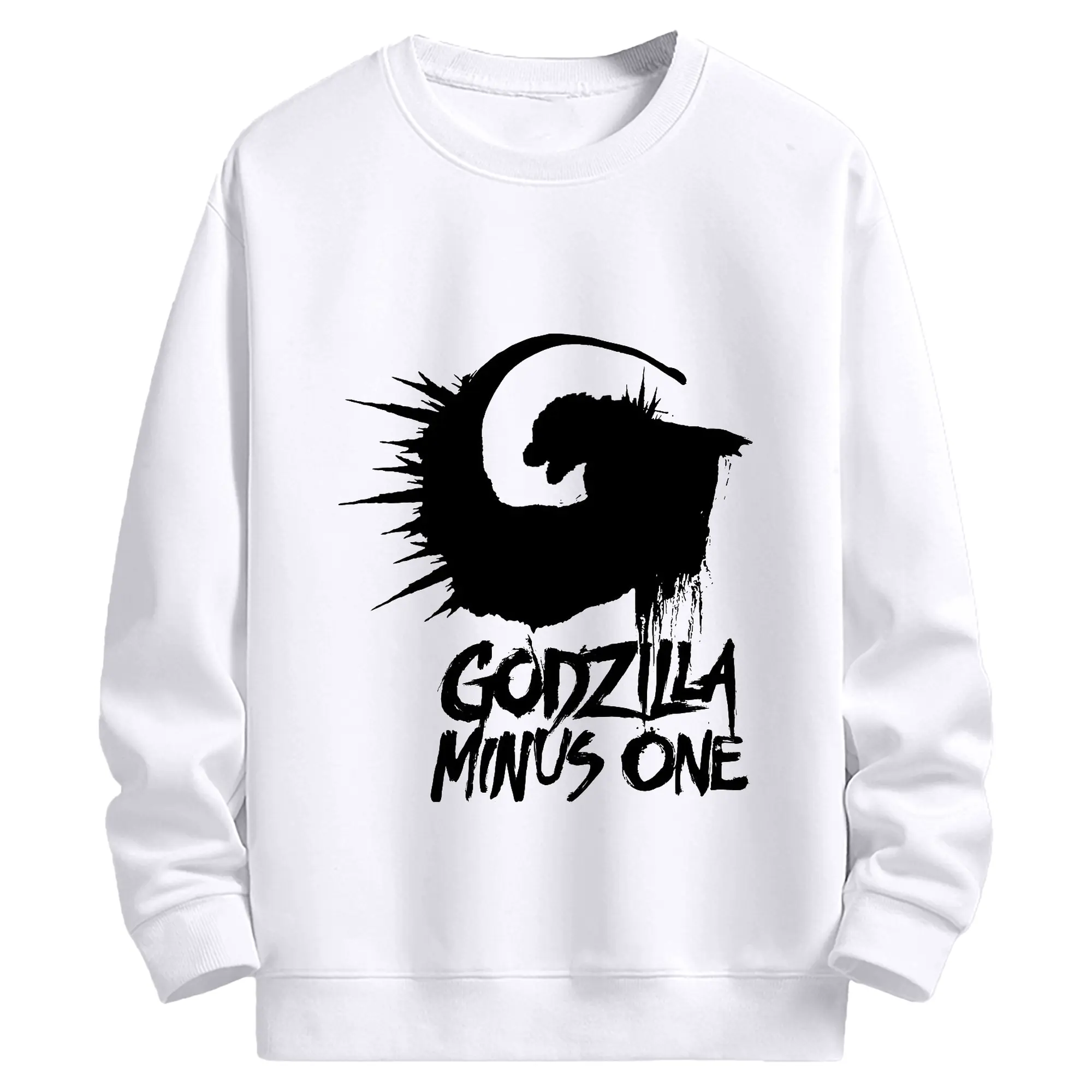 ゴジラ シンプルロゴ - 高品質 クルーネック スウェット ・ コットン59％ ポリエステル41％ ・ ユニセックス 長袖 トレーナー ・ カジュアル デイリー スポーツ 散歩用