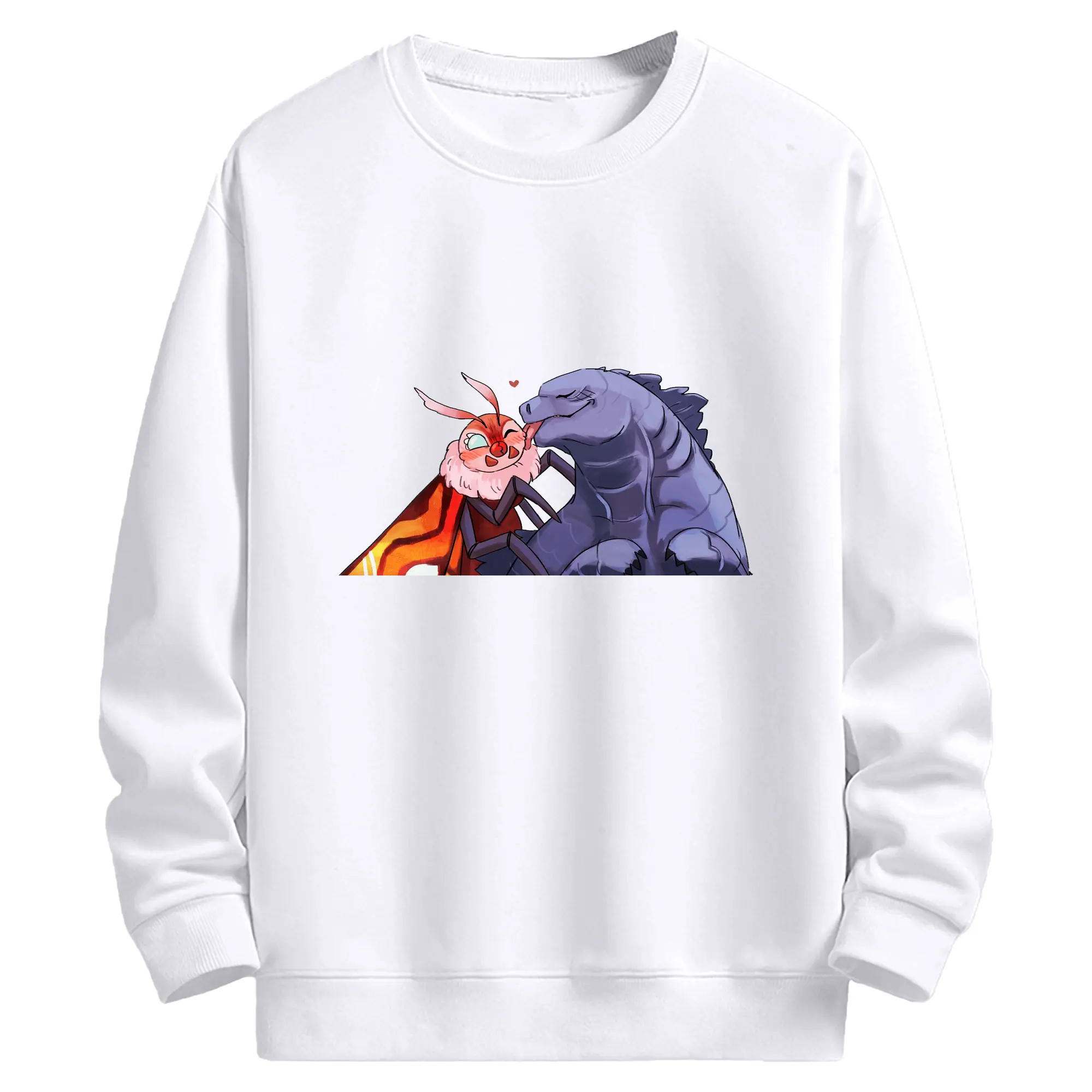 ゴジラとモスラ Mothra - 高品質 クルーネック スウェット ・ コットン59％ ポリエステル41％ ・ ユニセックス 長袖 トレーナー ・ カジュアル デイリー スポーツ 散歩用