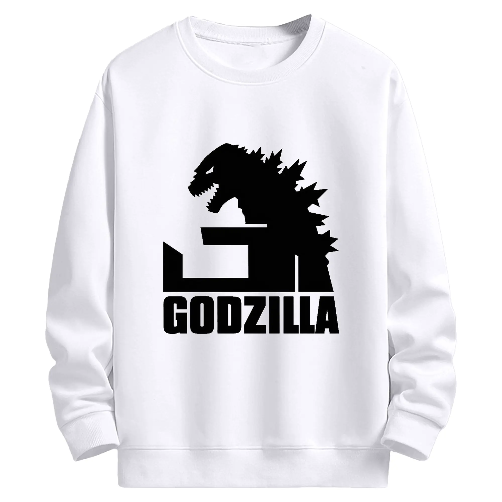 ゴジラ シンプルロゴ - 高品質 クルーネック スウェット ・ コットン59％ ポリエステル41％ ・ ユニセックス 長袖 トレーナー ・ カジュアル デイリー スポーツ 散歩用