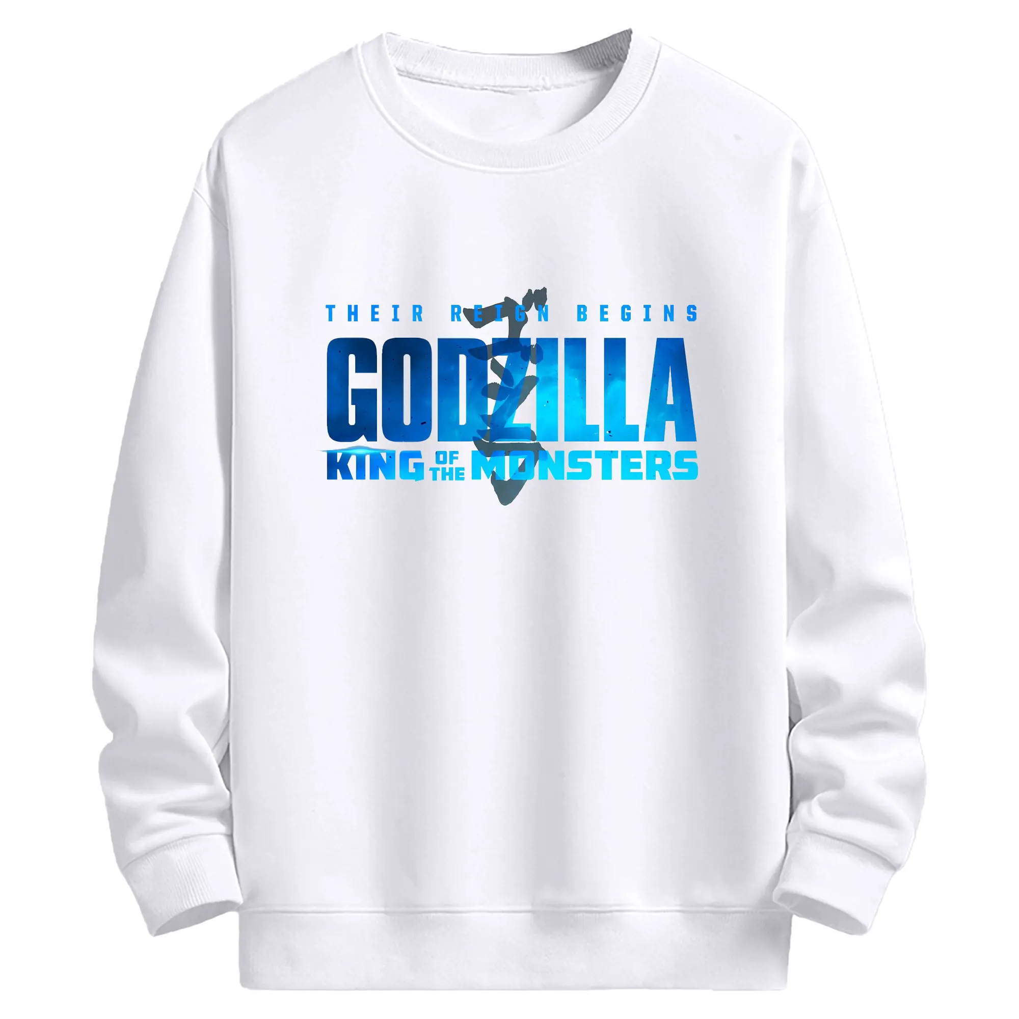 ゴジラ シンプルロゴ - 高品質 クルーネック スウェット ・ コットン59％ ポリエステル41％ ・ ユニセックス 長袖 トレーナー ・ カジュアル デイリー スポーツ 散歩用