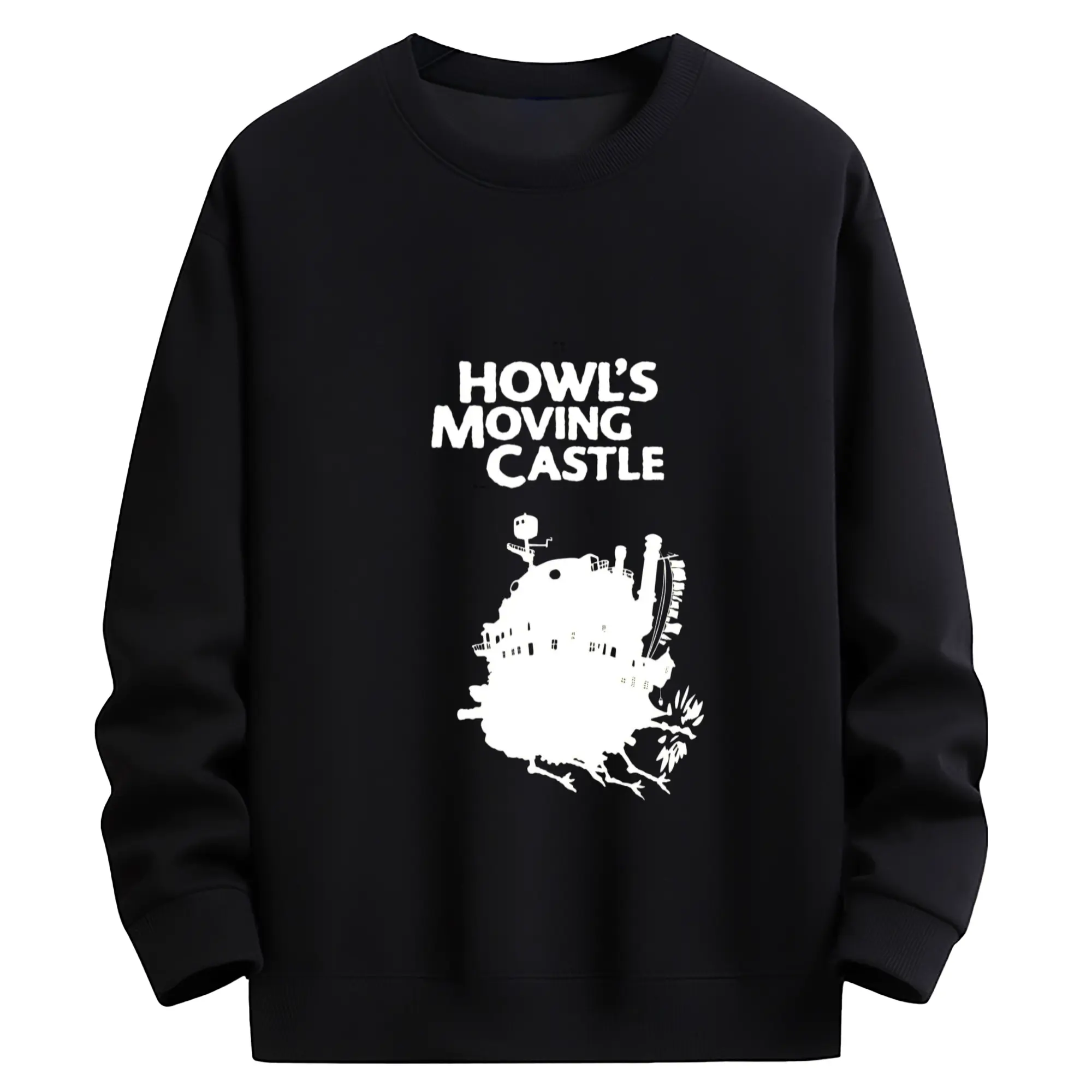 ハウルの動く城ハウル城 - 高品質 クルーネック スウェット ・ コットン59％ ポリエステル41％ ・ ユニセックス 長袖 トレーナー ・ カジュアル デイリー スポーツ 散歩用