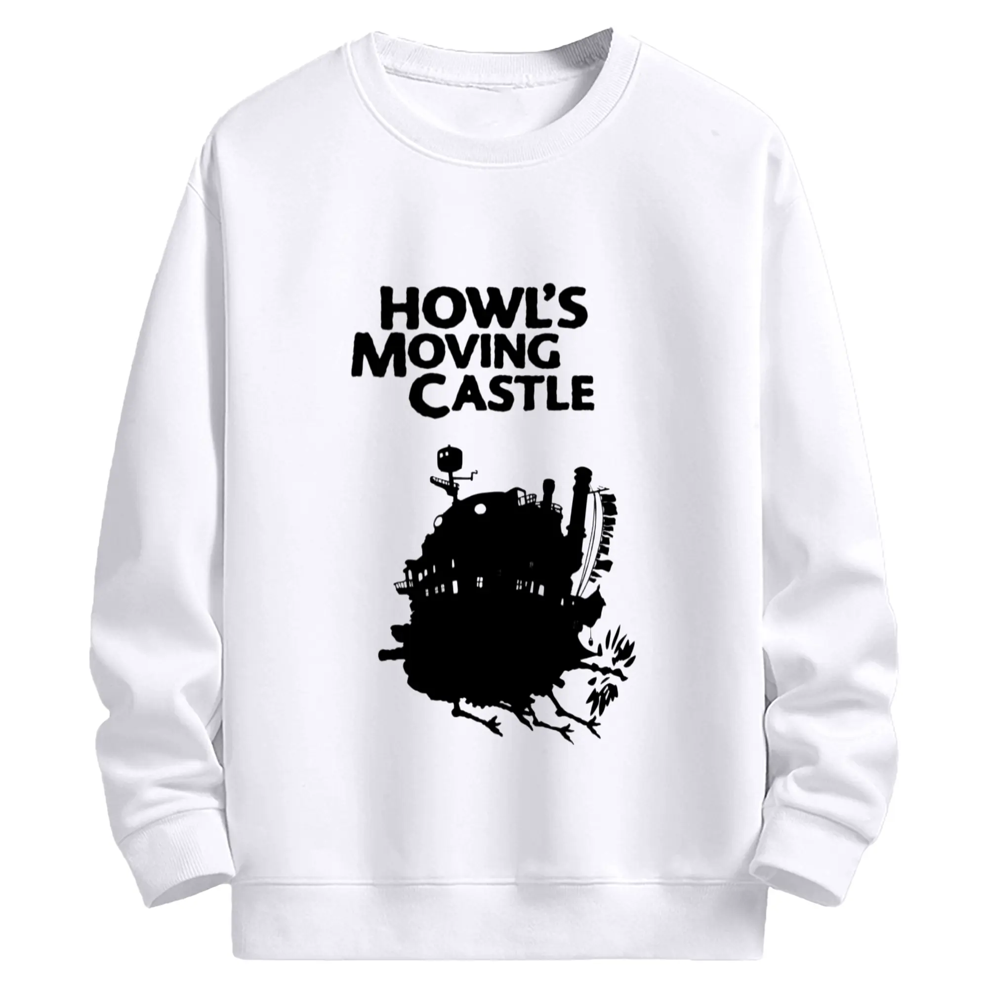ハウルの動く城ハウル城 - 高品質 クルーネック スウェット ・ コットン59％ ポリエステル41％ ・ ユニセックス 長袖 トレーナー ・ カジュアル デイリー スポーツ 散歩用
