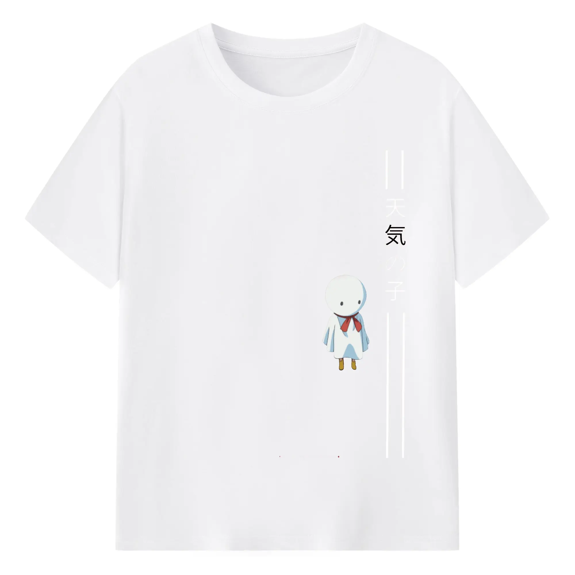 天気の子 晴れ女 天気を操る奇跡の少女 - 綿100％ 半袖Tシャツ ・ フロントプリント ・ 快適 通気性 ・ 日常使い 散歩 スポーツ用