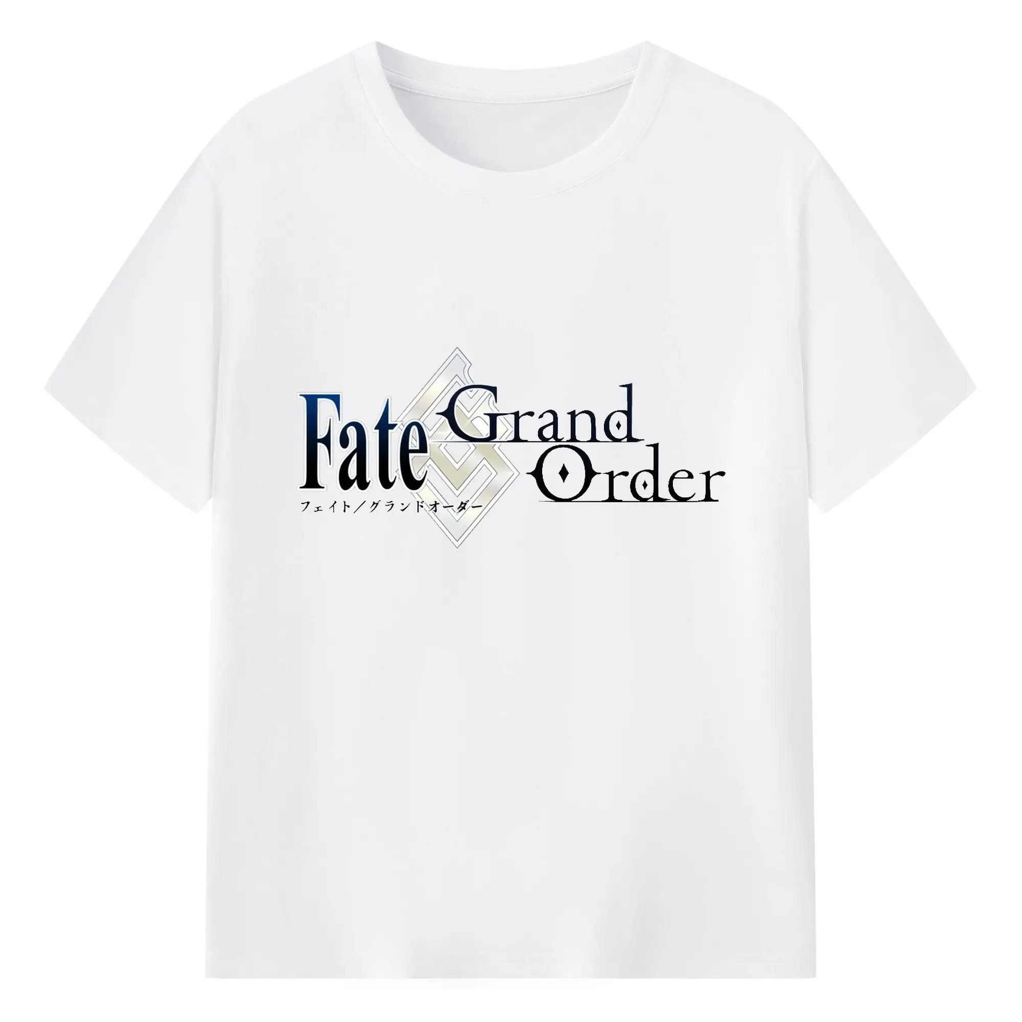 グランドオーダー FGOロゴ - 綿100％ 半袖Tシャツ ・ フロントプリント ・ 快適 通気性 ・ 日常使い 散歩 スポーツ用