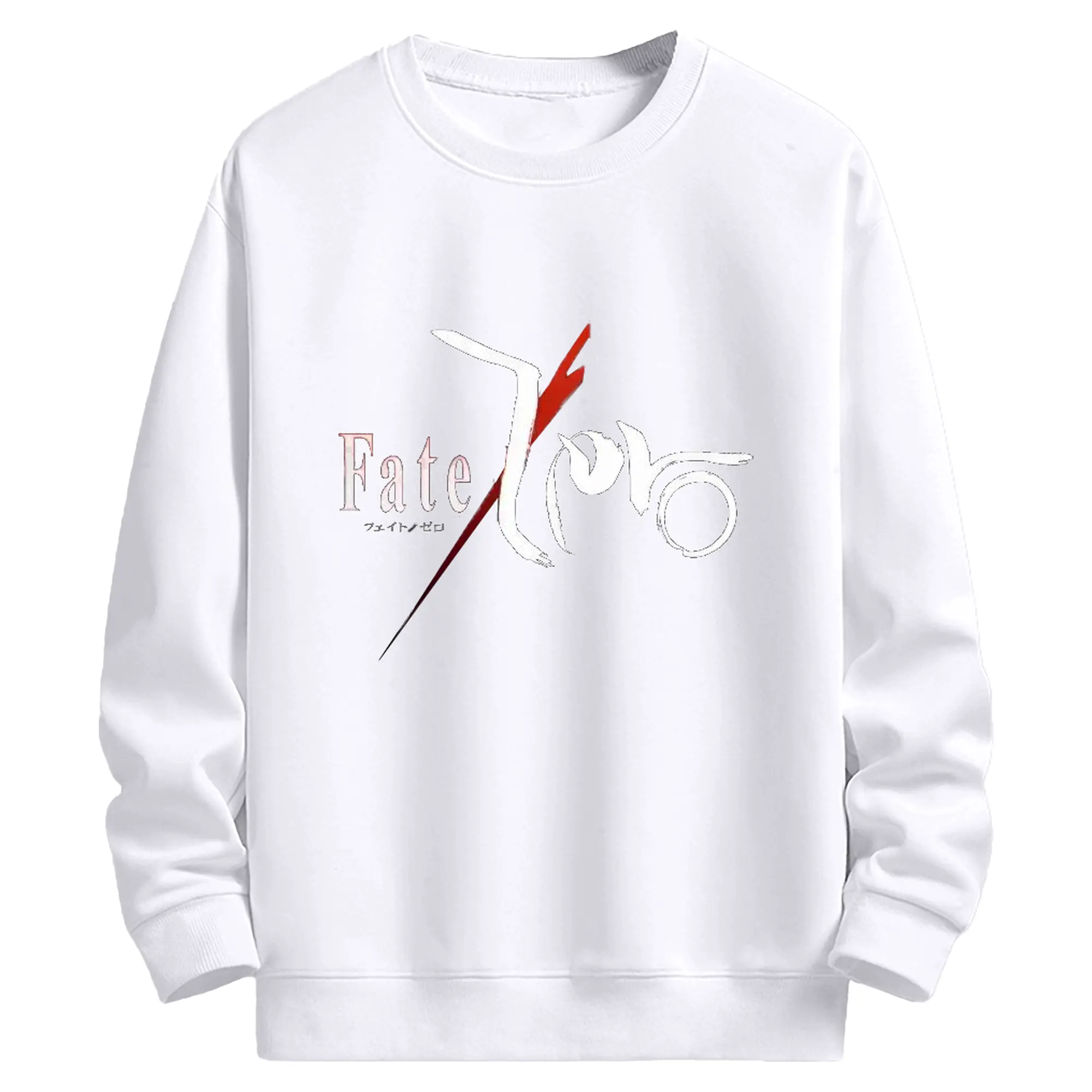 グランドオーダー FGOロゴ - 高品質 クルーネック スウェット ・ コットン59％ ポリエステル41％ ・ ユニセックス 長袖 トレーナー ・ カジュアル デイリー スポーツ 散歩用