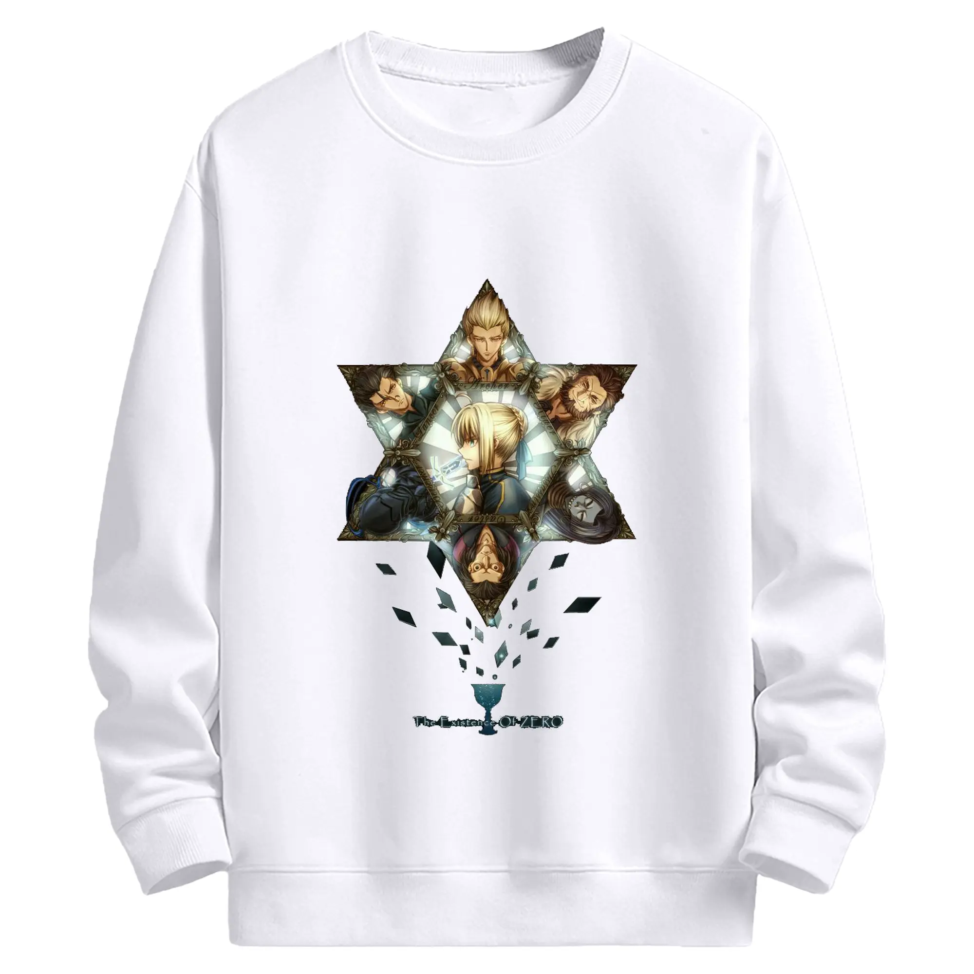 グランドオーダー FGO 英霊 グランドオーダー アルトリア・ペンドラゴン - 高品質 クルーネック スウェット ・ コットン59％ ポリエステル41％ ・ ユニセックス 長袖 トレーナー ・ カジュアル デイリー スポーツ 散歩用