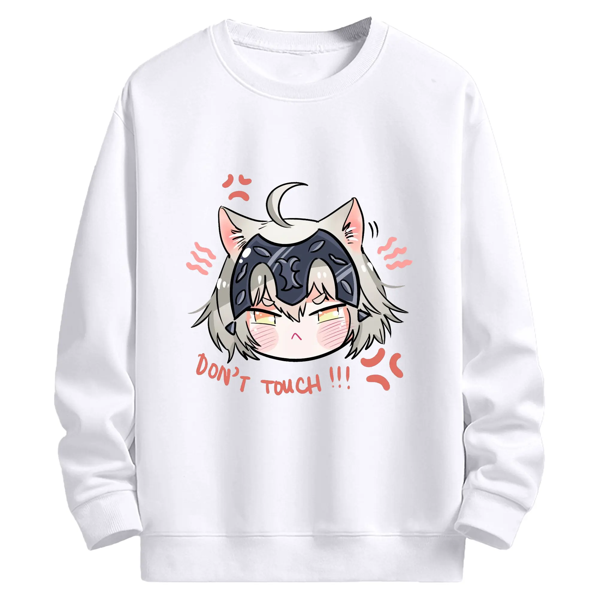 グランドオーダー FGO 英霊   ジャンヌ・ダルク - 高品質 クルーネック スウェット ・ コットン59％ ポリエステル41％ ・ ユニセックス 長袖 トレーナー ・ カジュアル デイリー スポーツ 散歩用