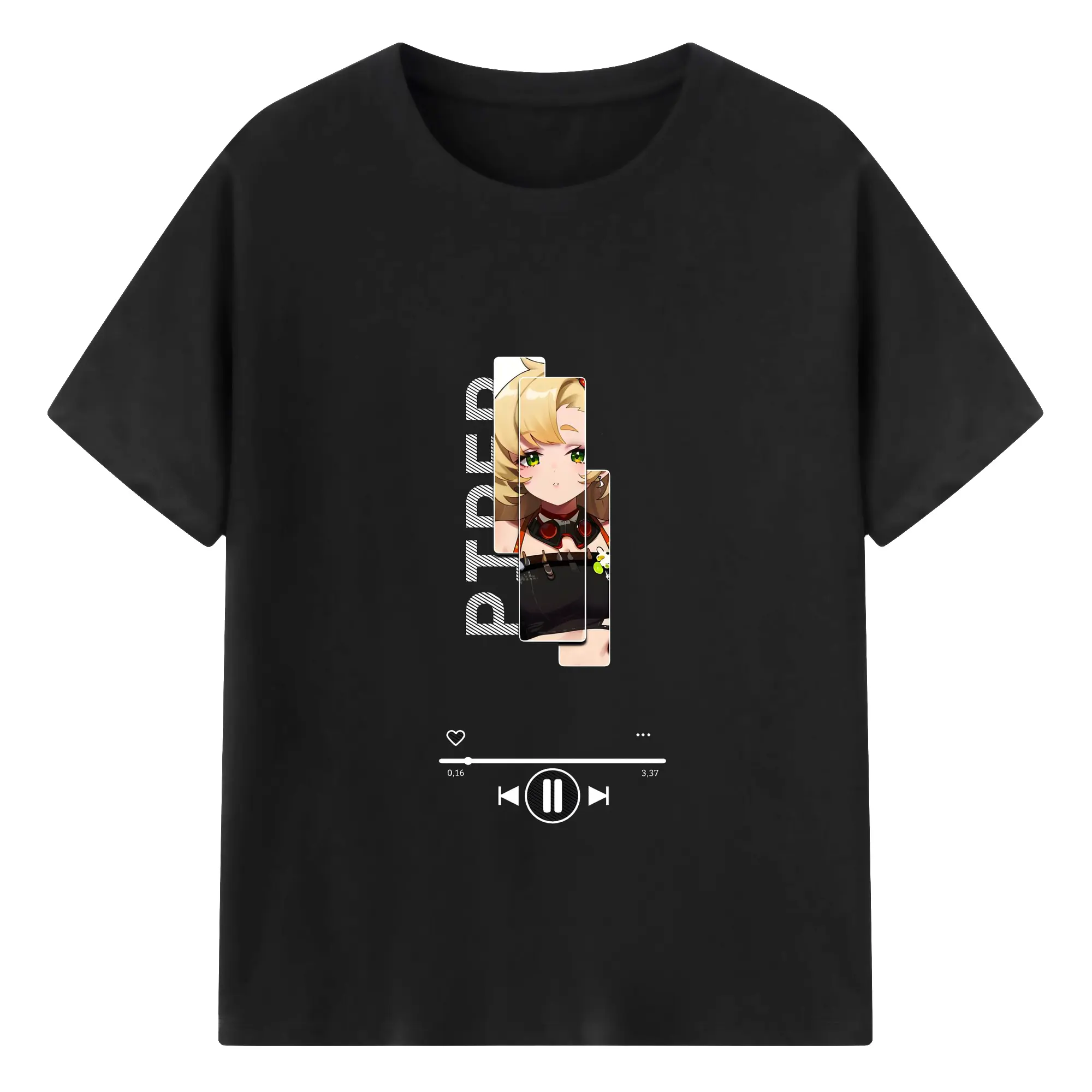 ゼンレスゾーンゼロ パイパー・ホイール - 綿100％ 半袖Tシャツ ・ フロントプリント ・ 快適 通気性 ・ 日常使い 散歩 スポーツ用