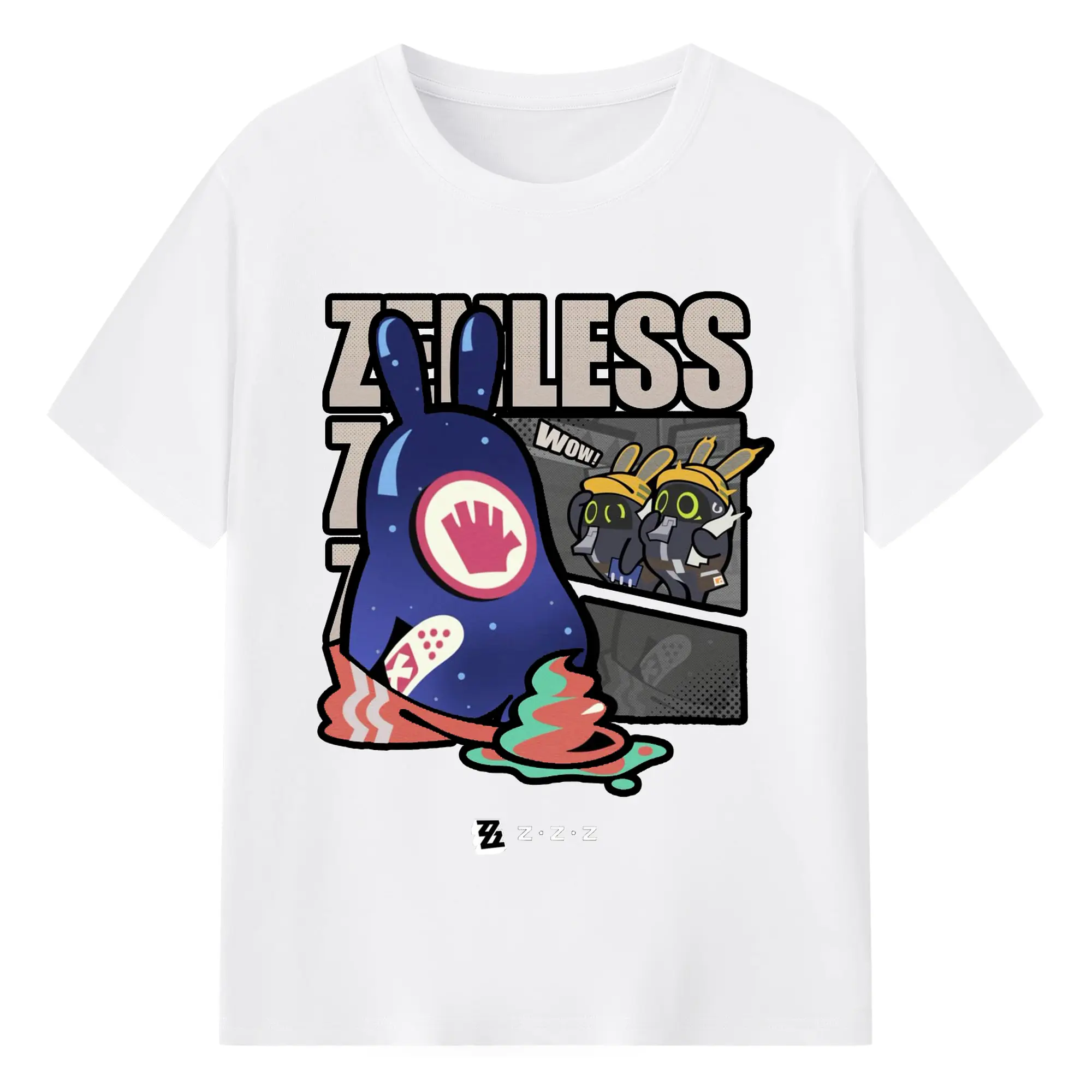 ゼンレスゾーンゼロ Bangboo／バングル - 綿100％ 半袖Tシャツ ・ フロントプリント ・ 快適 通気性 ・ 日常使い 散歩 スポーツ用