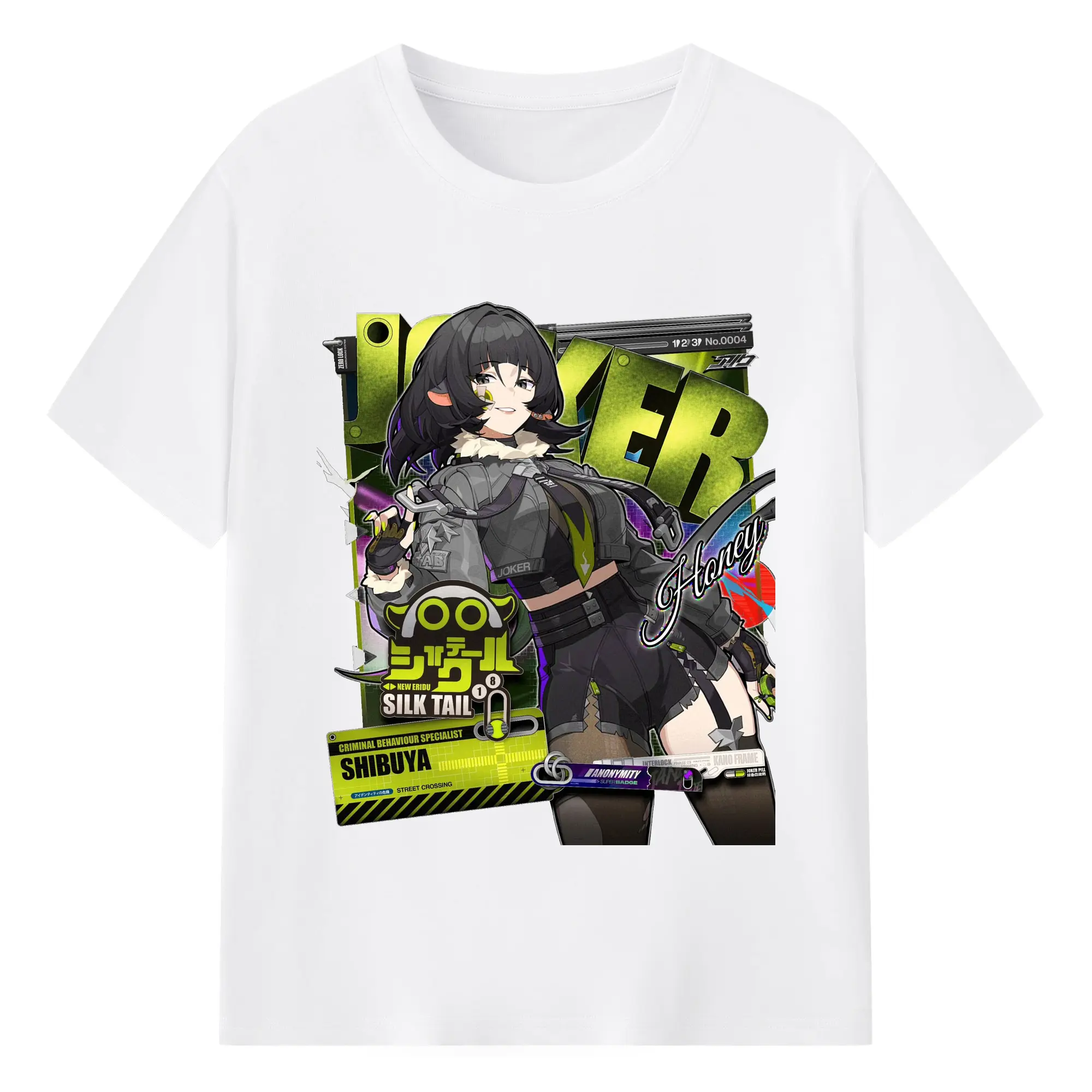 ゼンレスゾーンゼロ ジエーン・ドウ - 綿100％ 半袖Tシャツ ・ フロントプリント ・ 快適 通気性 ・ 日常使い 散歩 スポーツ用