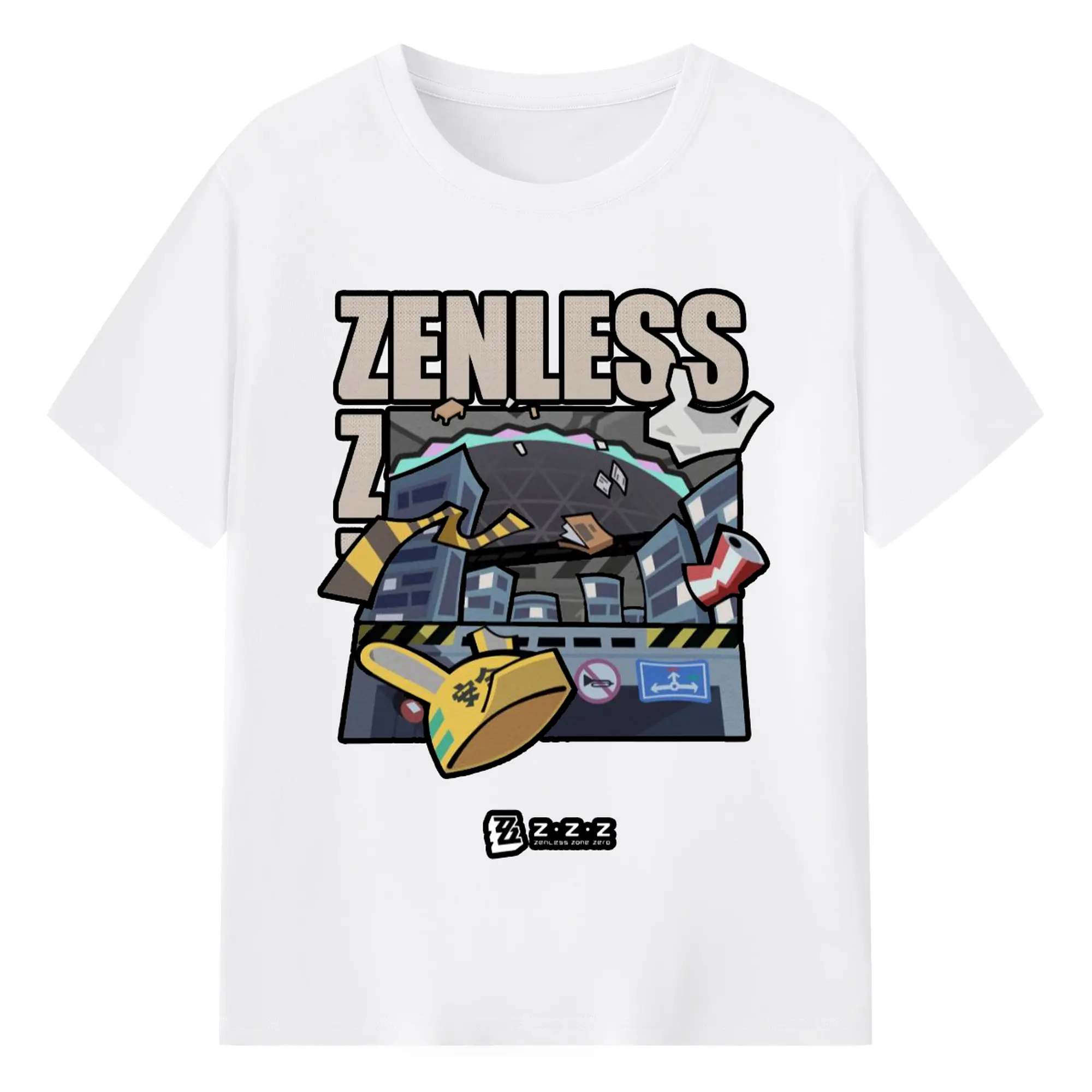 ゼンレスゾーンゼロ人気急上昇キャラ 話題キャラ - 綿100％ 半袖Tシャツ ・ フロントプリント ・ 快適 通気性 ・ 日常使い 散歩 スポーツ用