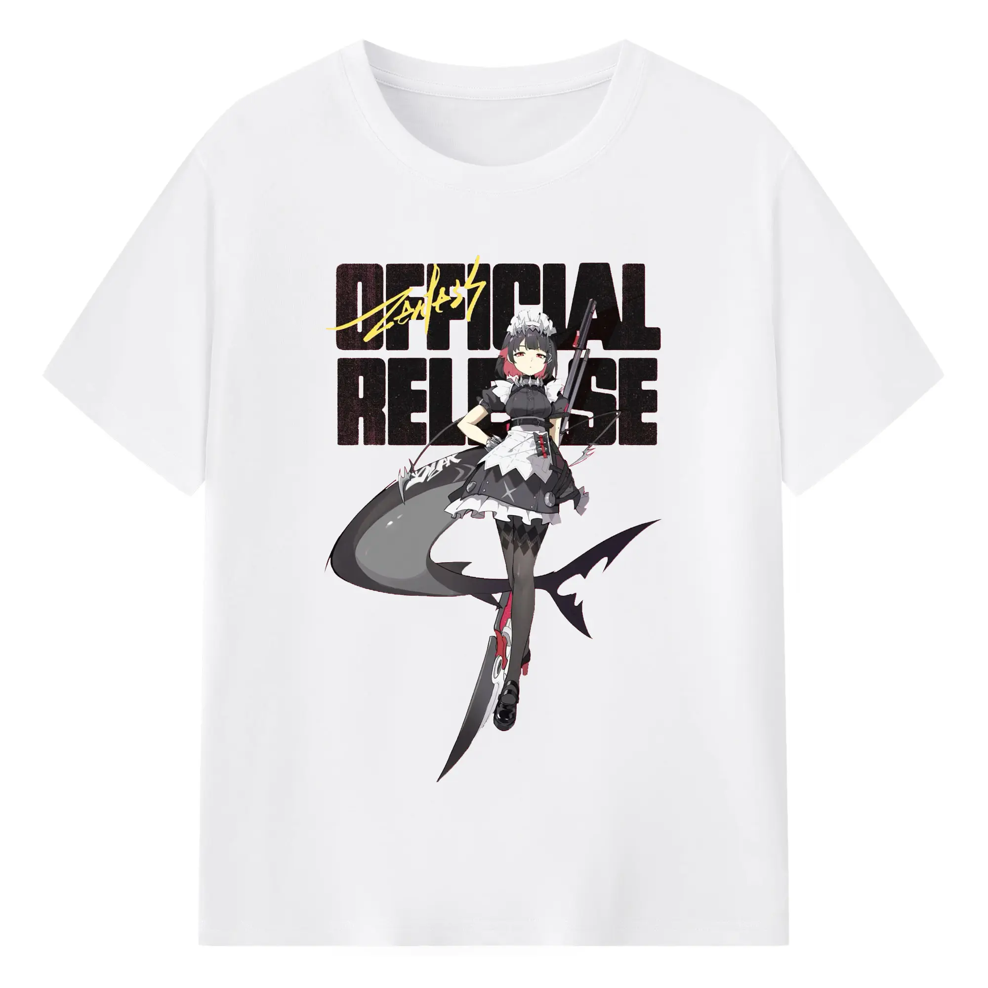 ゼンレスゾーンゼロ 工リン・ジヨー - 綿100％ 半袖Tシャツ ・ フロントプリント ・ 快適 通気性 ・ 日常使い 散歩 スポーツ用