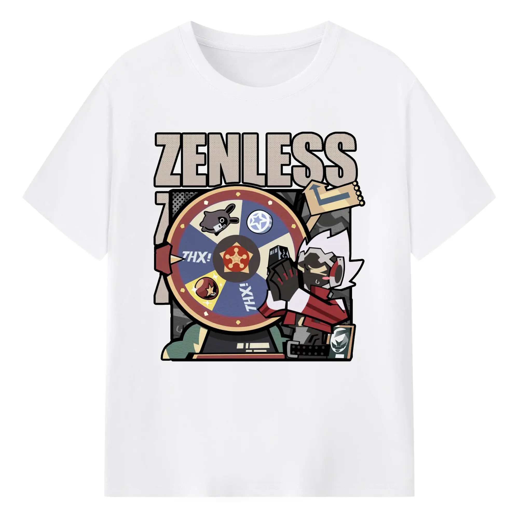 ゼンレスゾーンゼロ 人気急上昇キャラ - 綿100％ 半袖Tシャツ ・ フロントプリント ・ 快適 通気性 ・ 日常使い 散歩 スポーツ用