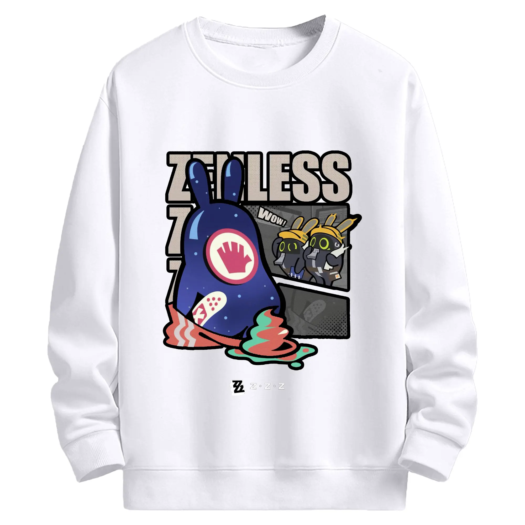 ゼンレスゾーンゼロ Bangboo／バングル - 高品質 クルーネック スウェット ・ コットン59％ ポリエステル41％ ・ ユニセックス 長袖 トレーナー ・ カジュアル デイリー スポーツ 散歩用