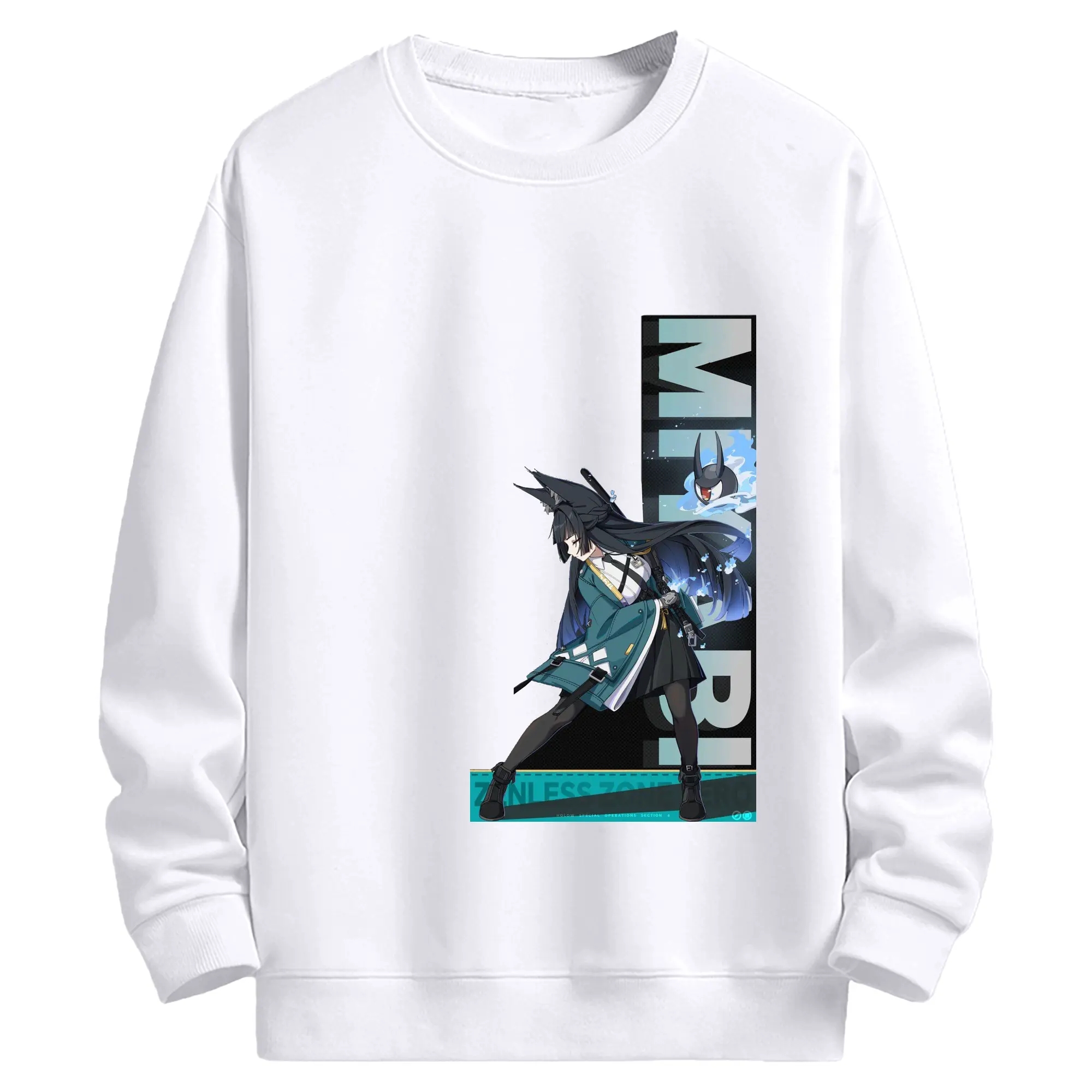 ゼンレスゾーンゼロ 星見 雅 - 高品質 クルーネック スウェット ・ コットン59％ ポリエステル41％ ・ ユニセックス 長袖 トレーナー ・ カジュアル デイリー スポーツ 散歩用