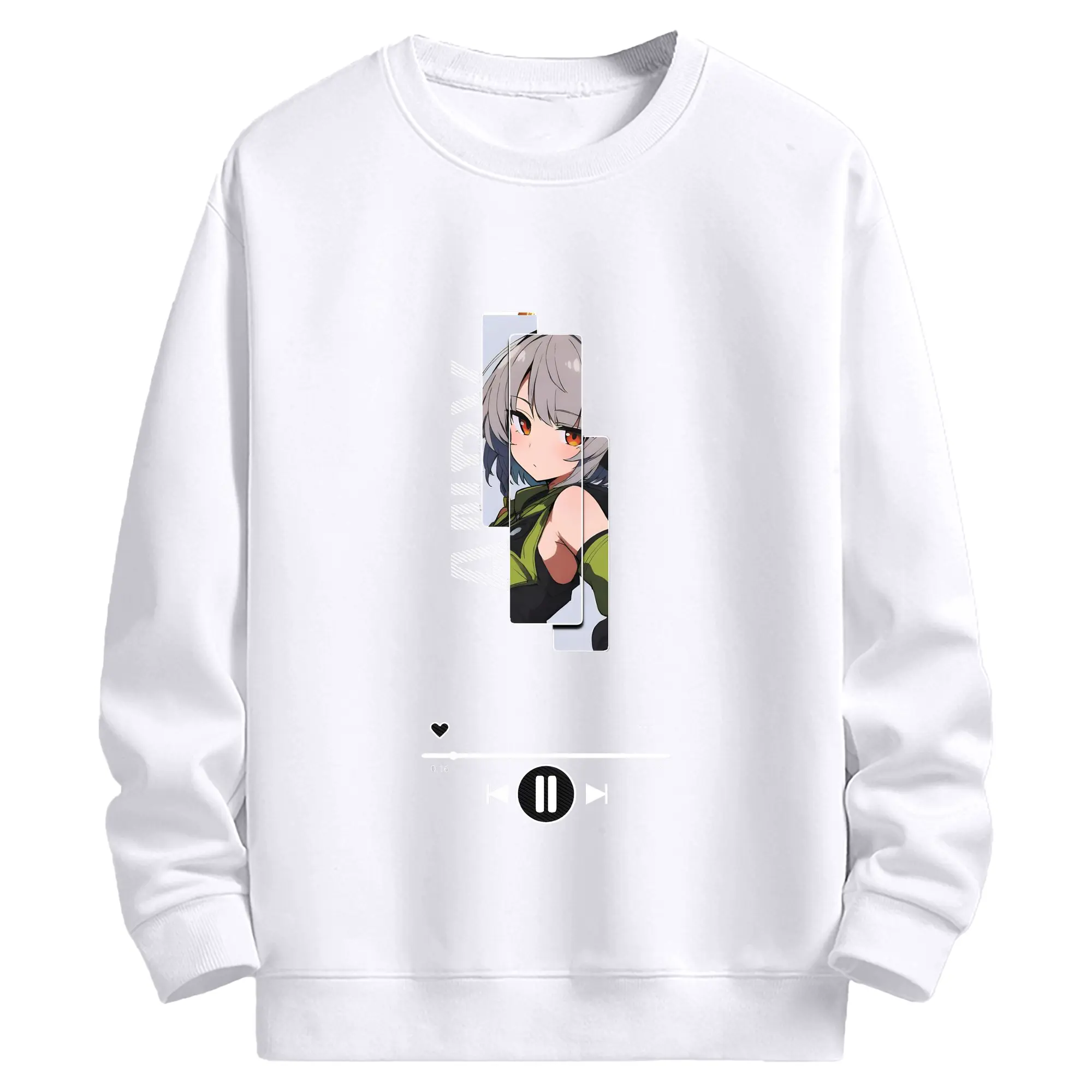 ゼンレスゾーンゼロ アンビー - 高品質 クルーネック スウェット ・ コットン59％ ポリエステル41％ ・ ユニセックス 長袖 トレーナー ・ カジュアル デイリー スポーツ 散歩用