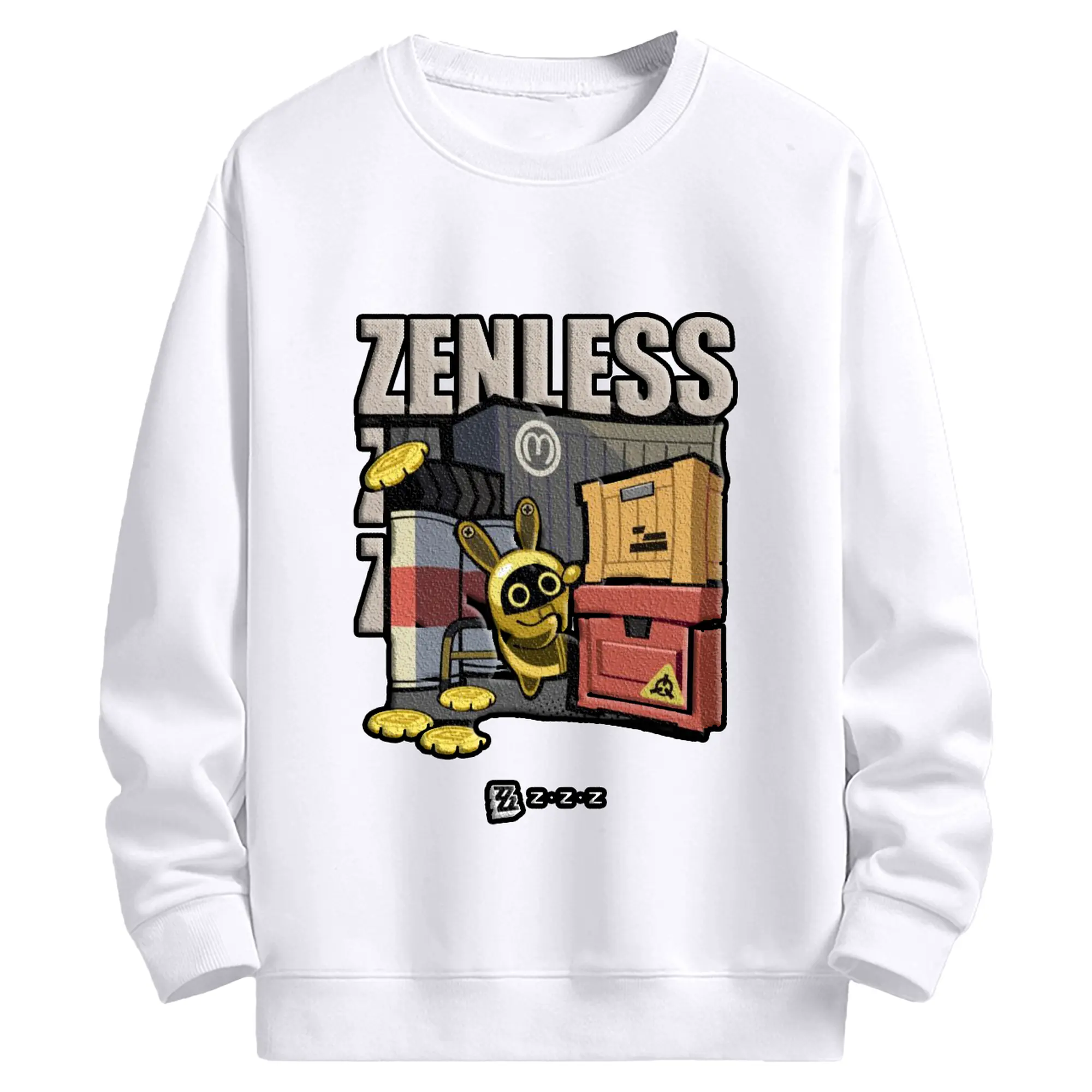 ゼンレスゾーンゼロ Bangboo／バングル - 高品質 クルーネック スウェット ・ コットン59％ ポリエステル41％ ・ ユニセックス 長袖 トレーナー ・ カジュアル デイリー スポーツ 散歩用