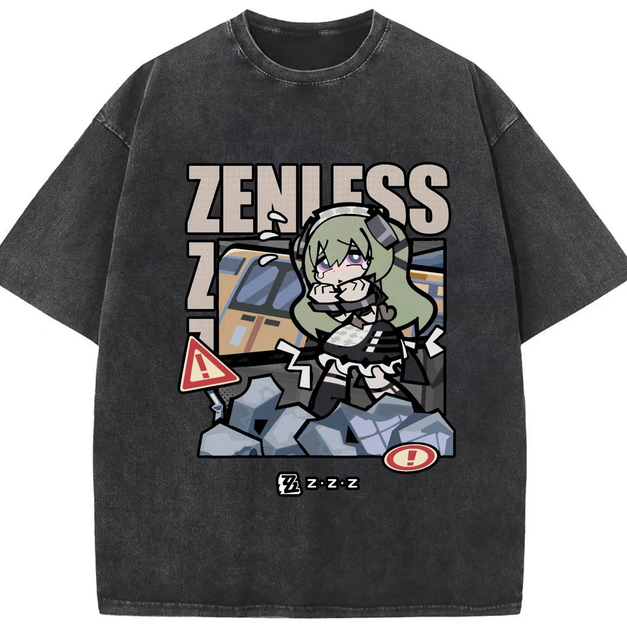 ゼンレスゾーンゼロ フォルメキャラ カリン・ウイリス - 綿100％ ヴィンテージ風 半袖Tシャツ ・ フロントプリント ・ 柔らか肌触り ・ 通気性 快適 ・ スポーツ カジュアル 外出用