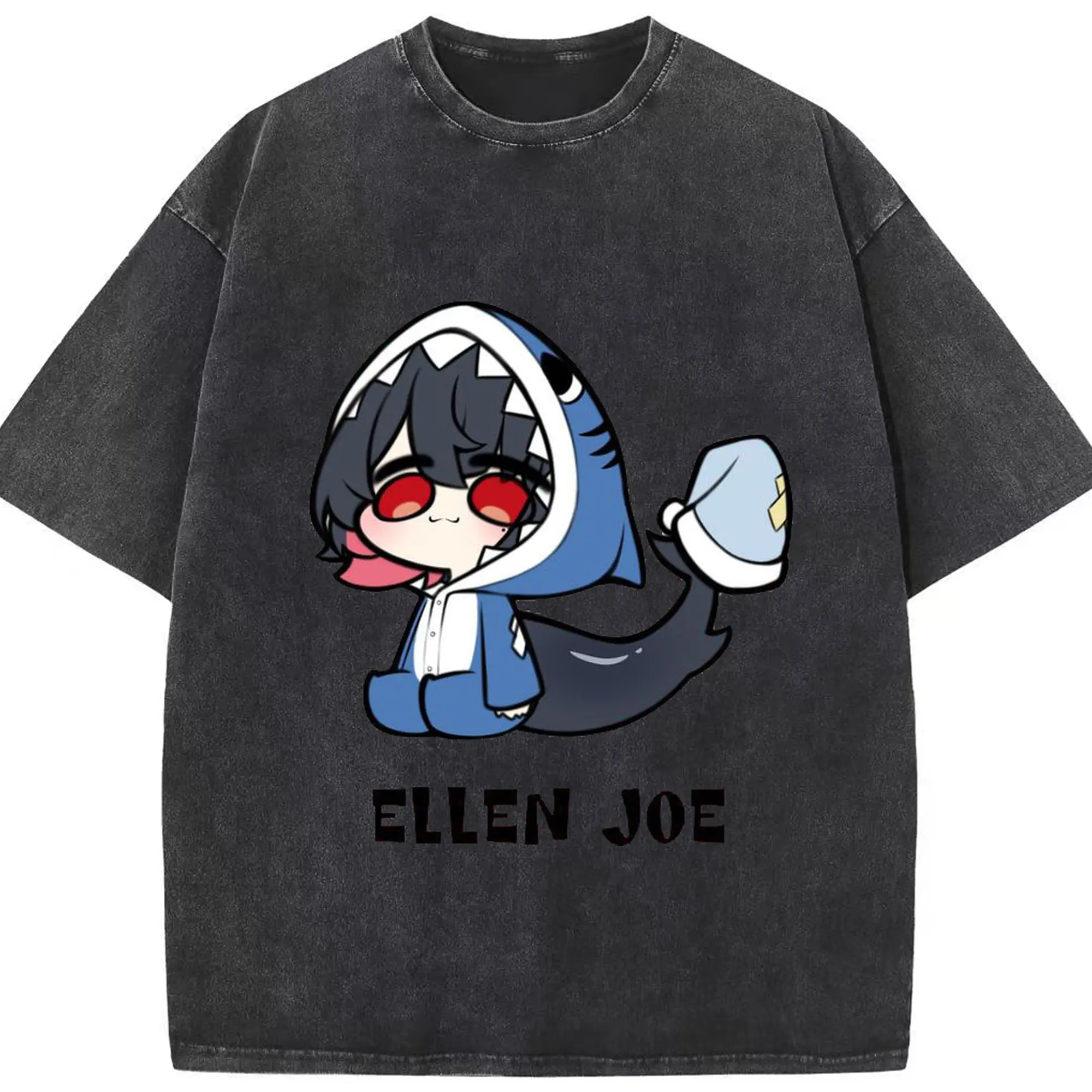 ゼンレスゾーンゼロ フォルメキャラ 工リン・ジヨー - 綿100％ ヴィンテージ風 半袖Tシャツ ・ フロントプリント ・ 柔らか肌触り ・ 通気性 快適 ・ スポーツ カジュアル 外出用