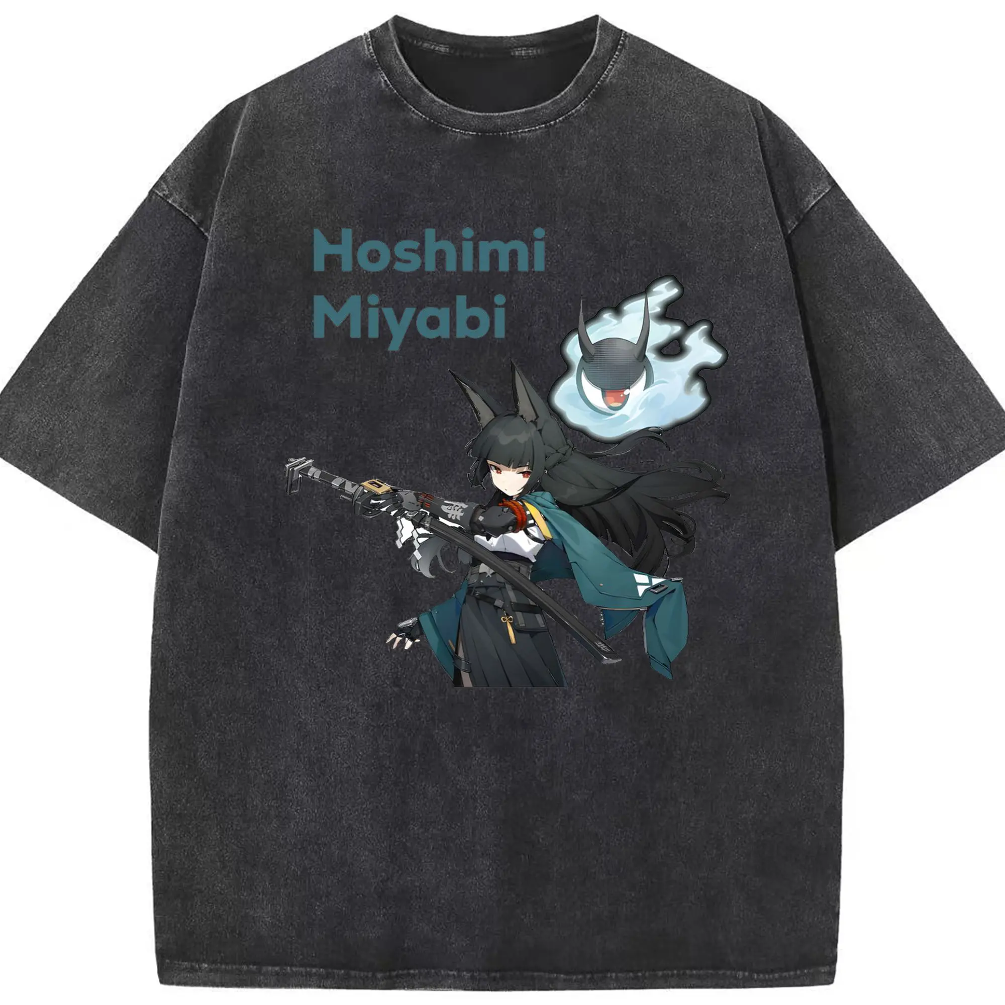 ゼンレスゾーンゼロ 星見 雅 - 綿100％ ヴィンテージ風 半袖Tシャツ ・ フロントプリント ・ 柔らか肌触り ・ 通気性 快適 ・ スポーツ カジュアル 外出用