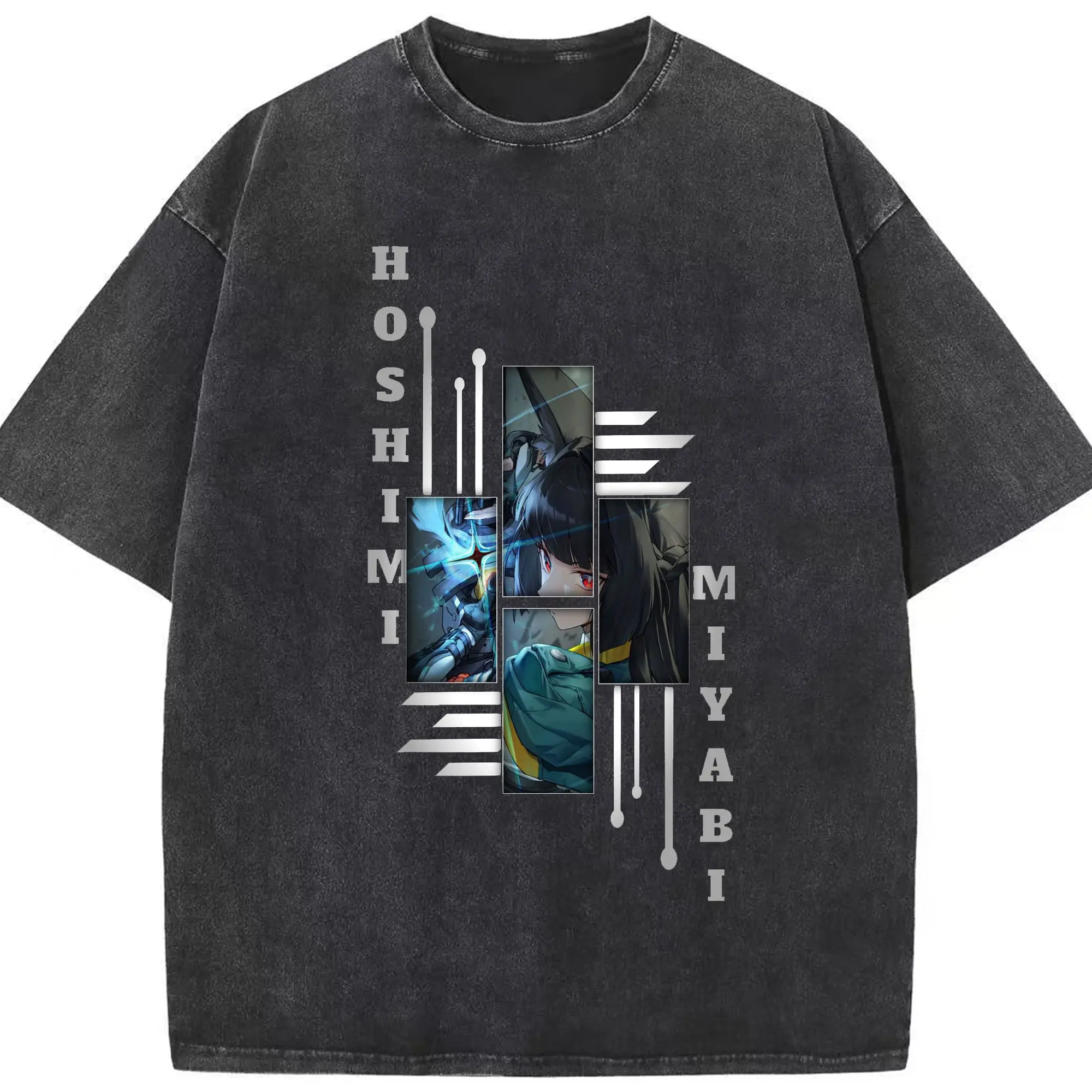 ゼンレスゾーンゼロ 星見 雅 - 綿100％ ヴィンテージ風 半袖Tシャツ ・ フロントプリント ・ 柔らか肌触り ・ 通気性 快適 ・ スポーツ カジュアル 外出用