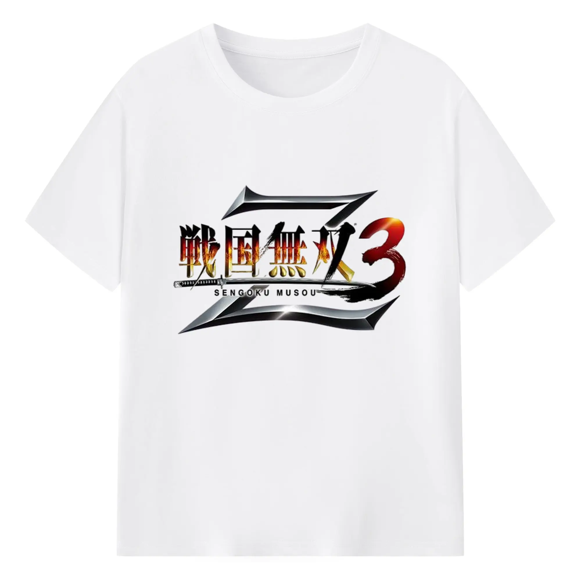 期間限定 コーエー（KOEI） 戦国無双 - 綿100％ 半袖Tシャツ ・ フロントプリント ・ 快適 通気性 ・ 日常使い 散歩 スポーツ用