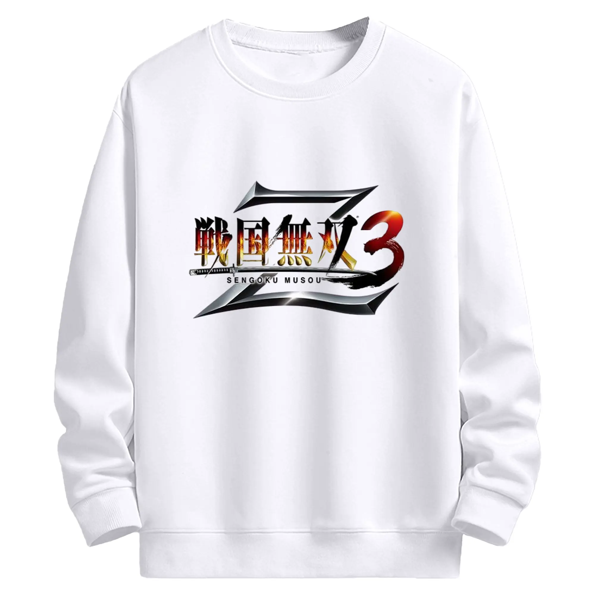 期間限定 コーエー（KOEI） 戦国無双 - 高品質 クルーネック スウェット ・ コットン59％ ポリエステル41％ ・ ユニセックス 長袖 トレーナー ・ カジュアル デイリー スポーツ 散歩用