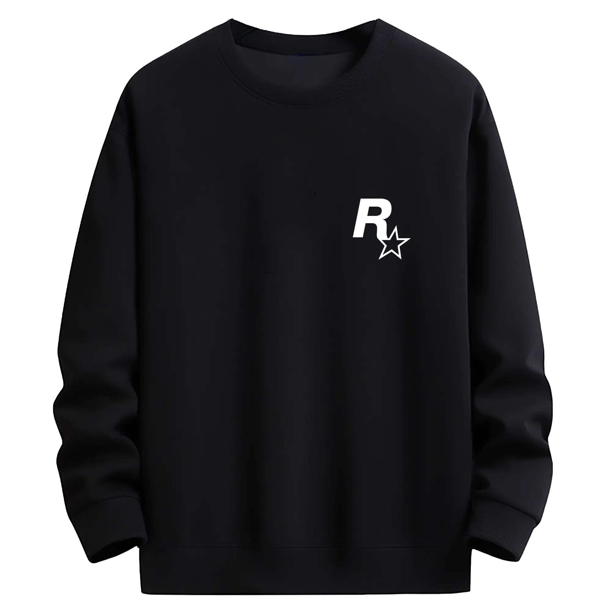 高品質 クルーネック スウェット ・ コットン59％ ポリエステル41％ ・ ユニセックス 長袖 トレーナー ・ カジュアル デイリー スポーツ 散歩用