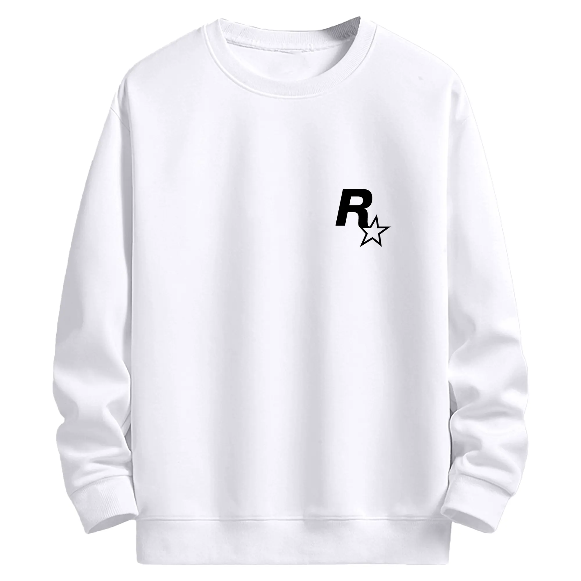 高品質 クルーネック スウェット ・ コットン59％ ポリエステル41％ ・ ユニセックス 長袖 トレーナー ・ カジュアル デイリー スポーツ 散歩用