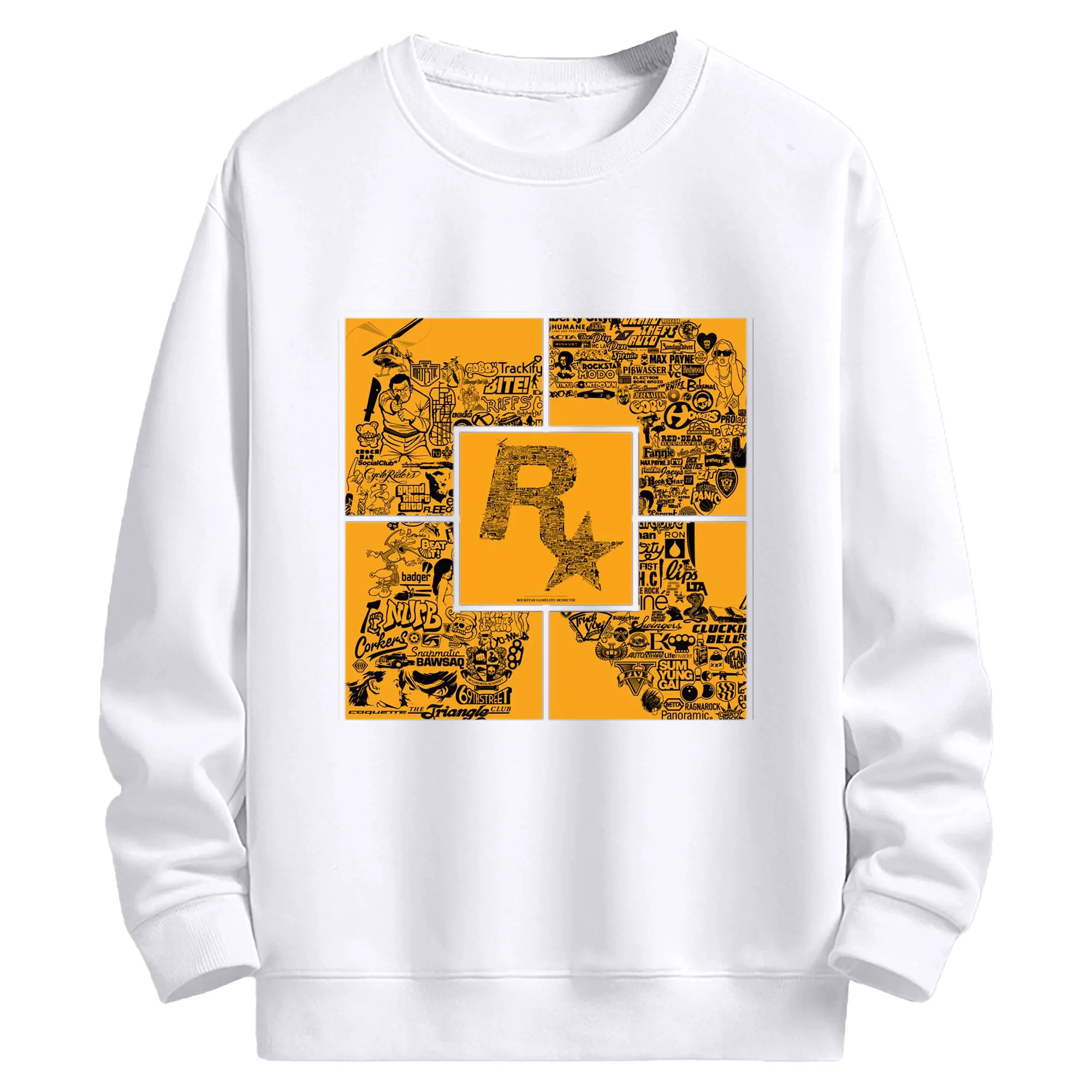 高品質 クルーネック スウェット ・ コットン59％ ポリエステル41％ ・ ユニセックス 長袖 トレーナー ・ カジュアル デイリー スポーツ 散歩用