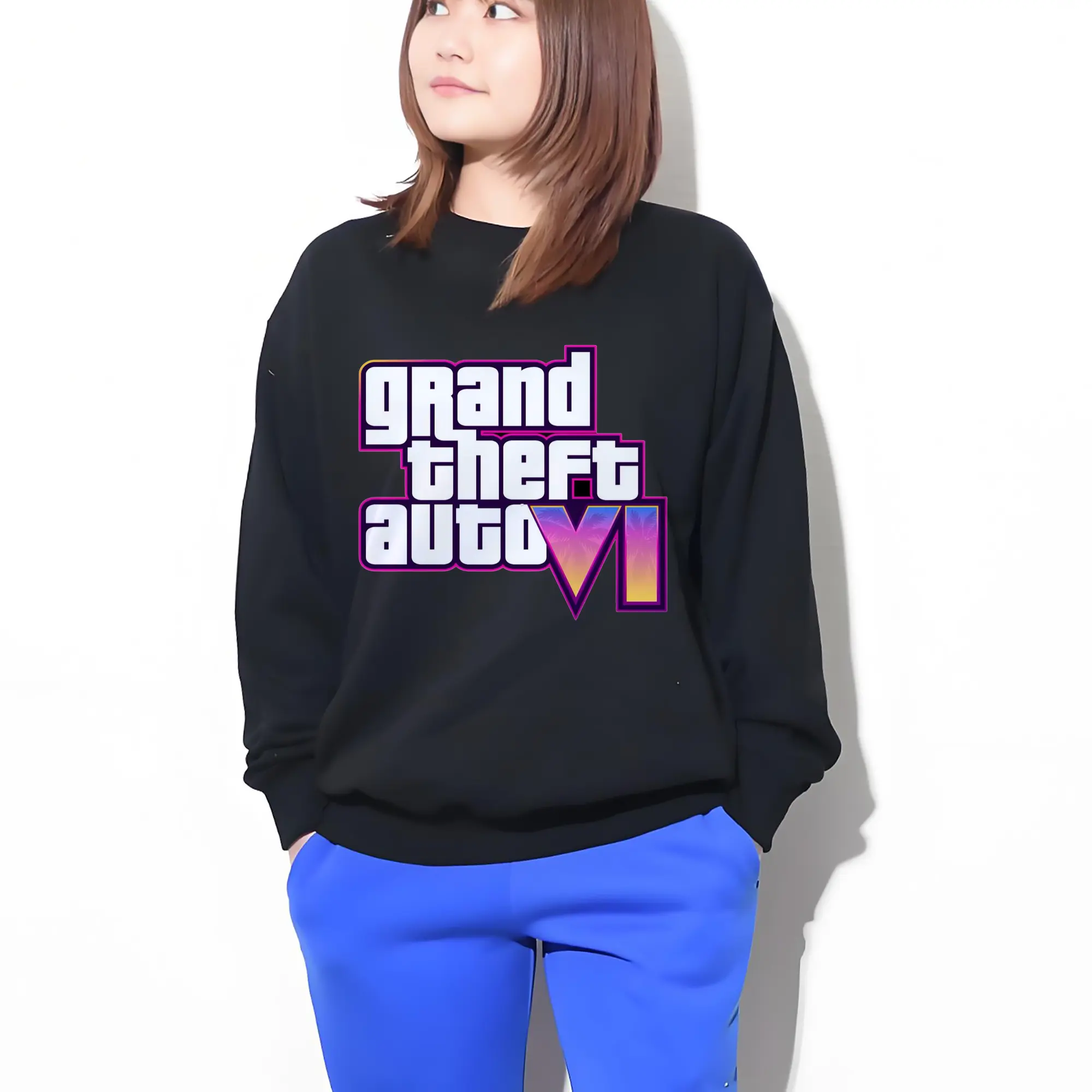 高品質 クルーネック スウェット ・ コットン59％ ポリエステル41％ ・ ユニセックス 長袖 トレーナー ・ カジュアル デイリー スポーツ 散歩用