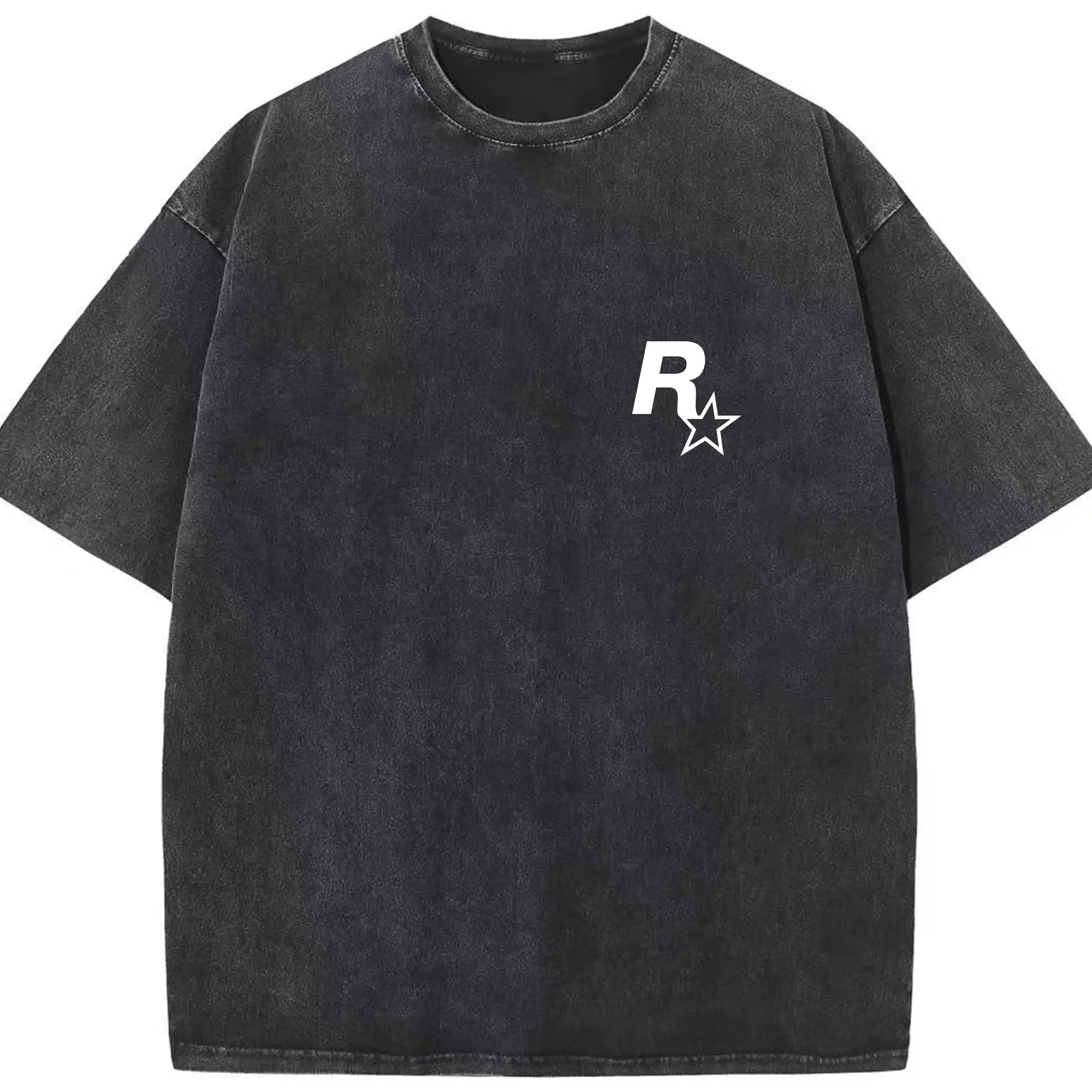 綿100％ ヴィンテージ風 半袖Tシャツ ・ フロントプリント ・ 柔らか肌触り ・ 通気性 快適 ・ スポーツ カジュアル 外出用