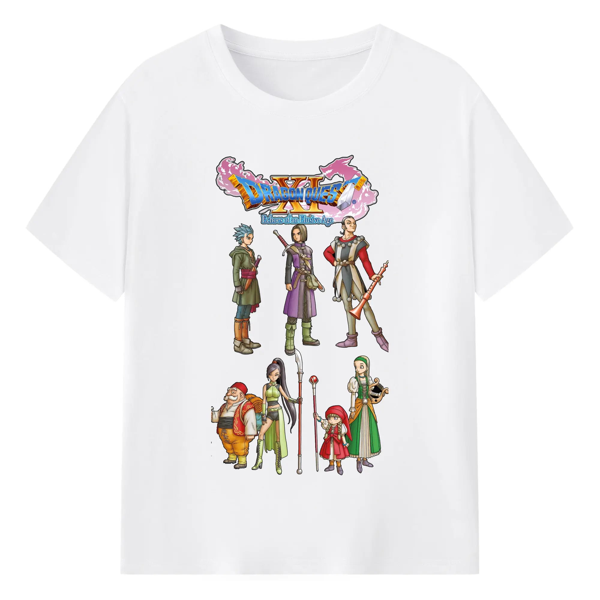 ドラゴンクエスト ロゴ 人気商品ランキング大集合 - 綿100％ 半袖Tシャツ ・ フロントプリント ・ 快適 通気性 ・ 日常使い 散歩 スポーツ用