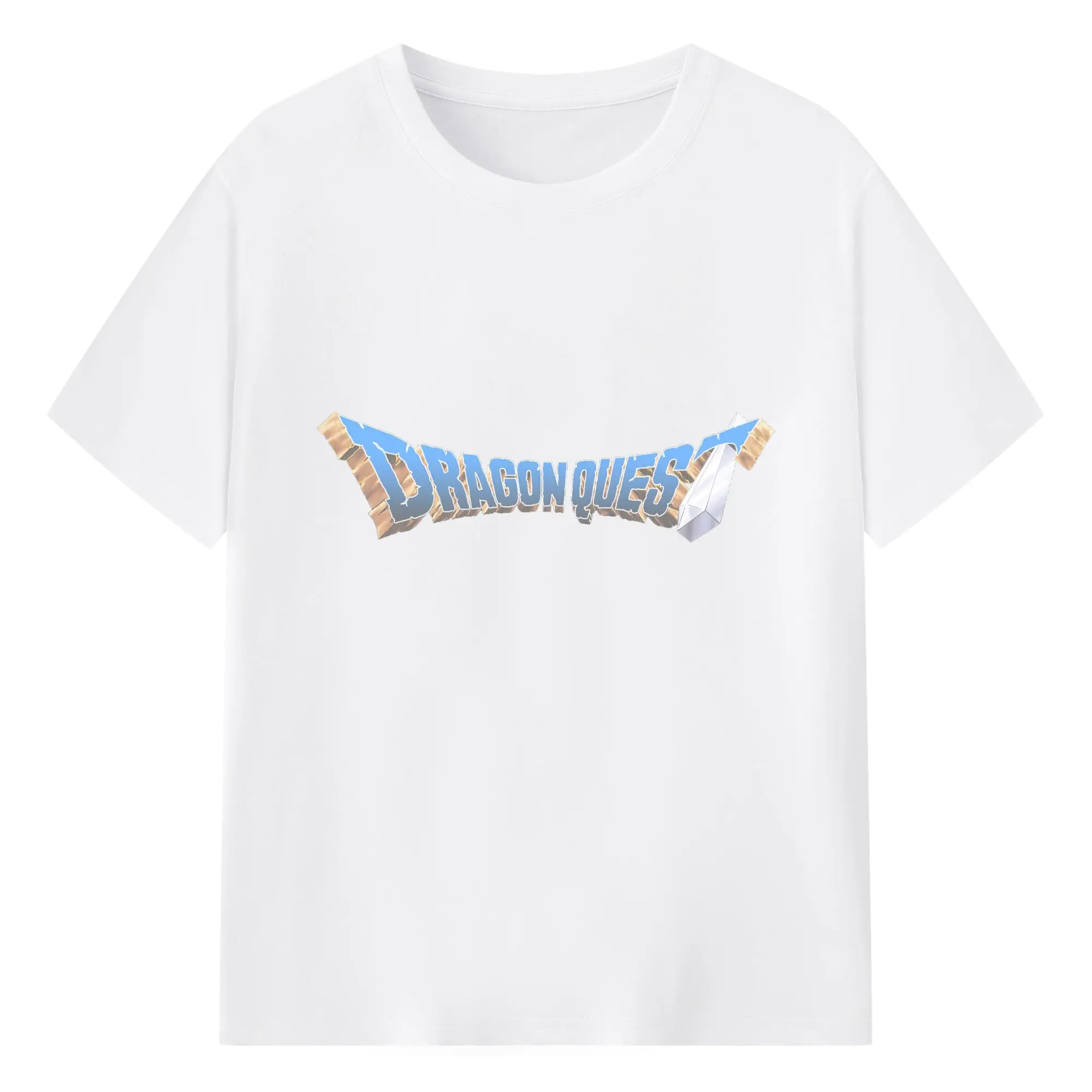 ドラゴンクエスト シンプルロゴ - 綿100％ 半袖Tシャツ ・ フロントプリント ・ 快適 通気性 ・ 日常使い 散歩 スポーツ用