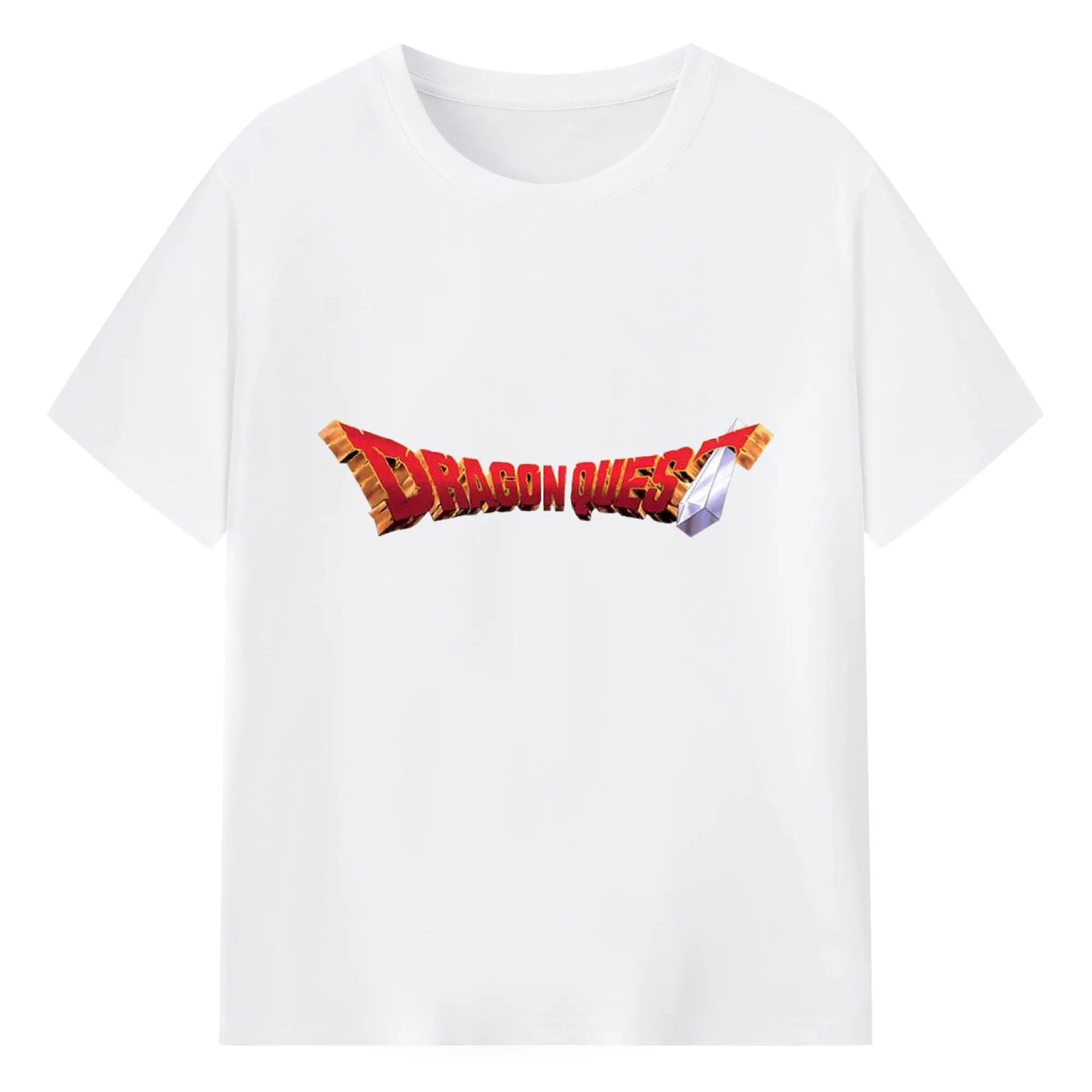 ドラゴンクエスト シンプルロゴ - 綿100％ 半袖Tシャツ ・ フロントプリント ・ 快適 通気性 ・ 日常使い 散歩 スポーツ用