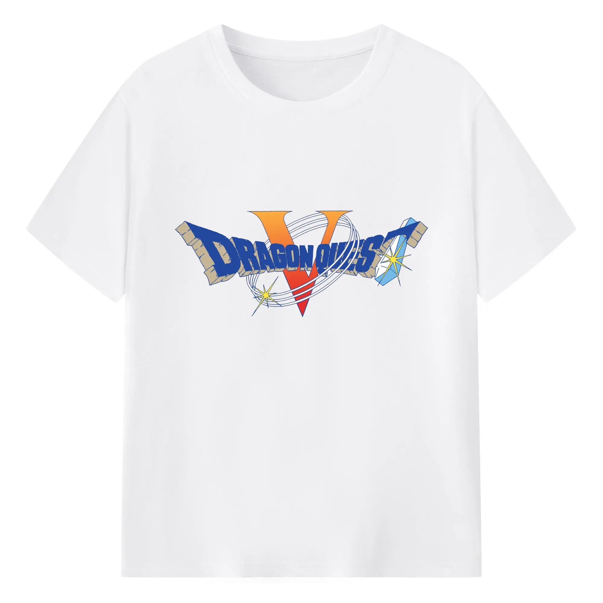 ドラゴンクエスト シンプルロゴ - 綿100％ 半袖Tシャツ ・ フロントプリント ・ 快適 通気性 ・ 日常使い 散歩 スポーツ用