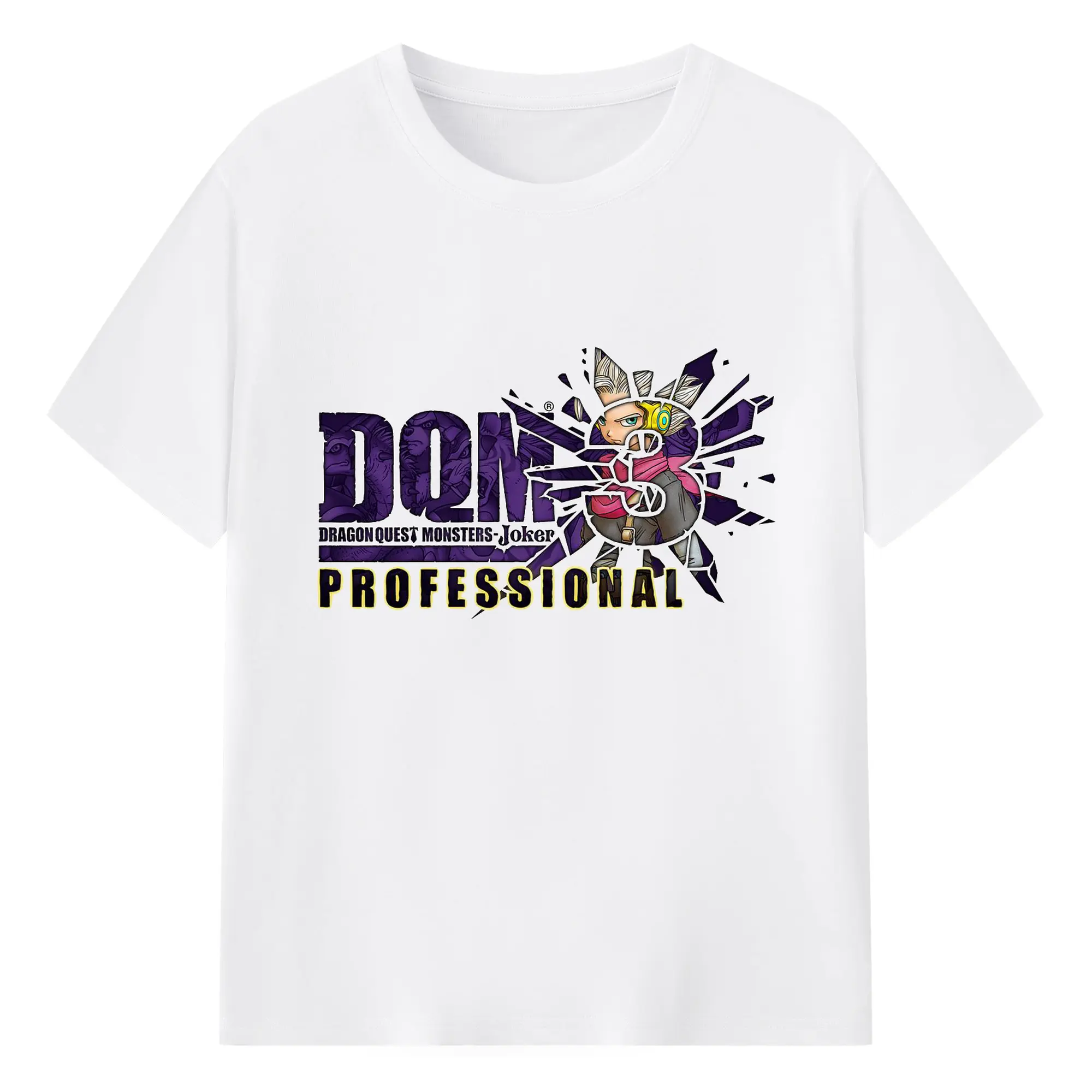 ドラゴンクエスト シンプルロゴ - 綿100％ 半袖Tシャツ ・ フロントプリント ・ 快適 通気性 ・ 日常使い 散歩 スポーツ用