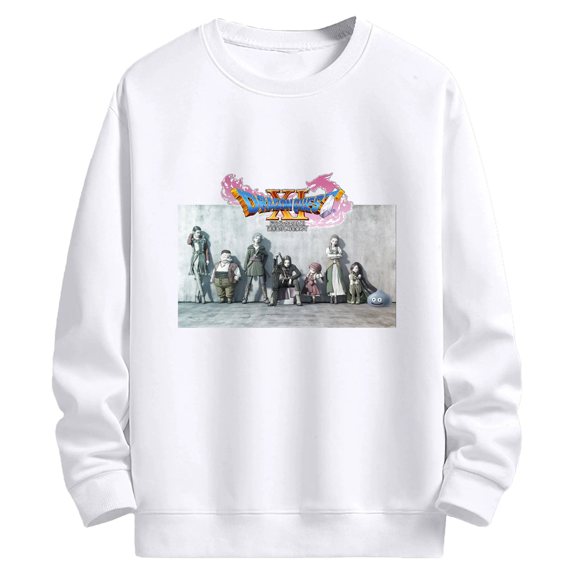 ドラゴンクエスト ドラゴンクエスト ロゴ 人気商品ランキング大集合 - 高品質 クルーネック スウェット ・ コットン59％ ポリエステル41％ ・ ユニセックス 長袖 トレーナー ・ カジュアル デイリー スポーツ 散歩用