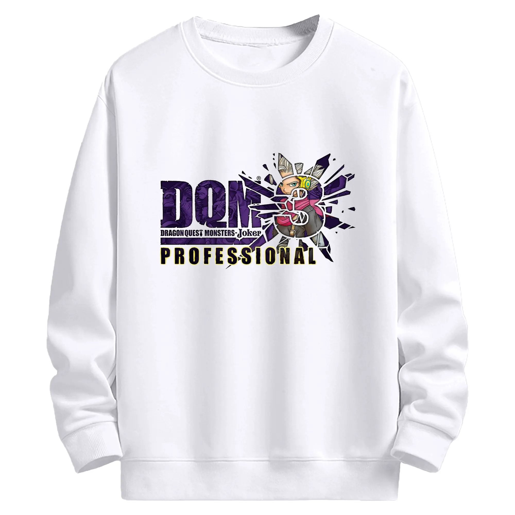 ドラゴンクエスト シンプルロゴ - 高品質 クルーネック スウェット ・ コットン59％ ポリエステル41％ ・ ユニセックス 長袖 トレーナー ・ カジュアル デイリー スポーツ 散歩用