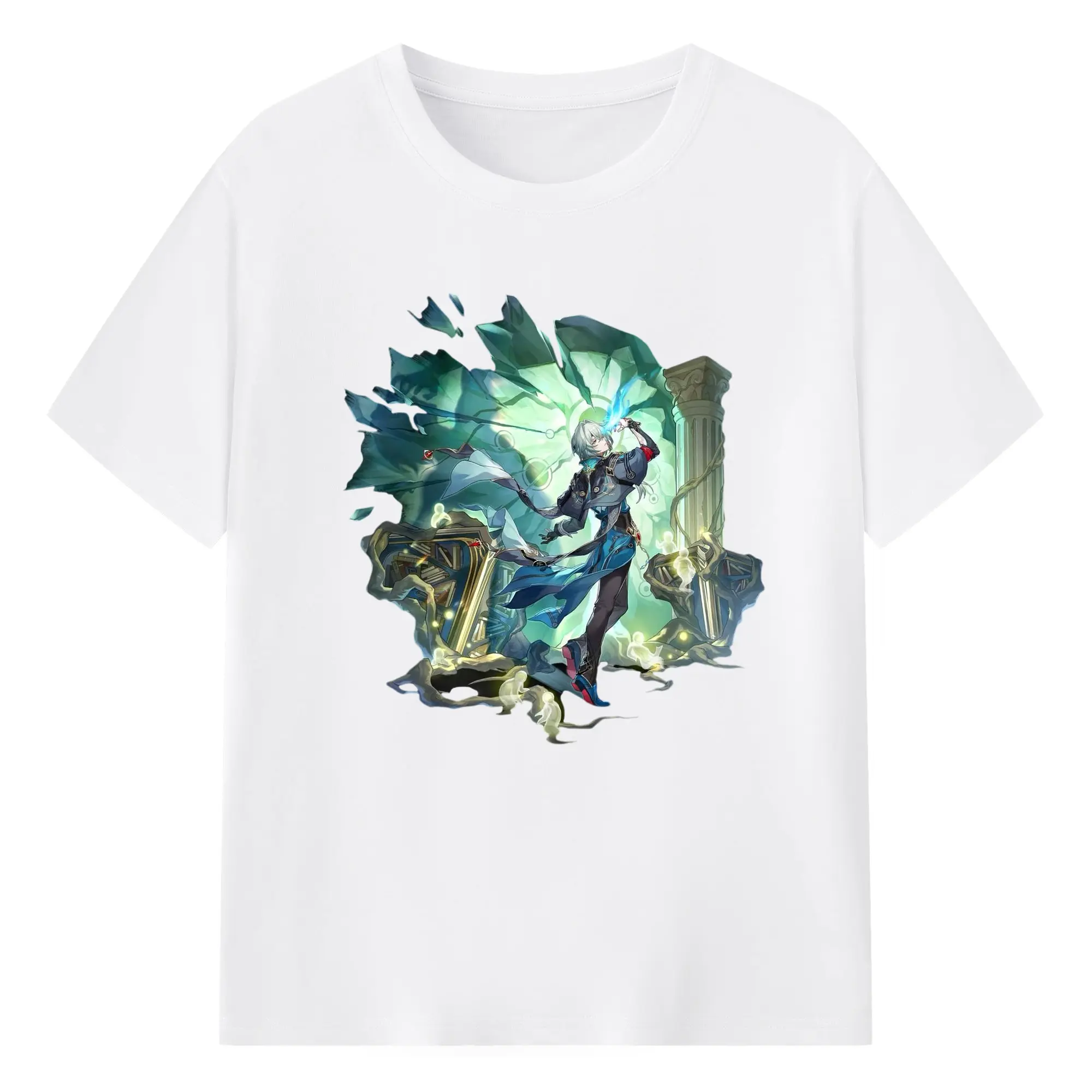 崩壊 スターピースカンパニー アベンチュリン - 綿100％ 半袖Tシャツ ・ フロントプリント ・ 快適 通気性 ・ 日常使い 散歩 スポーツ用